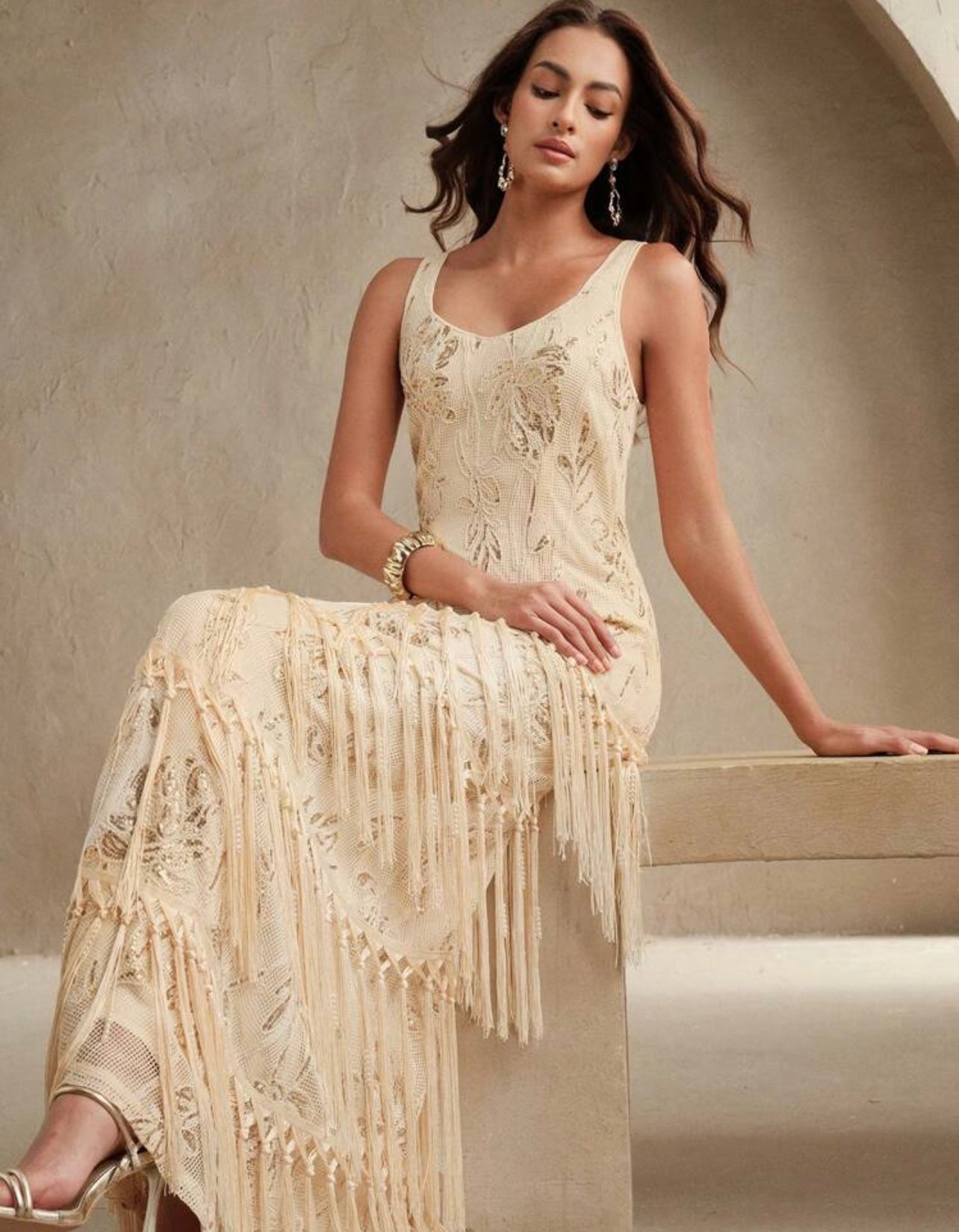 Bella luxury Fringed Dress 12 mayo
