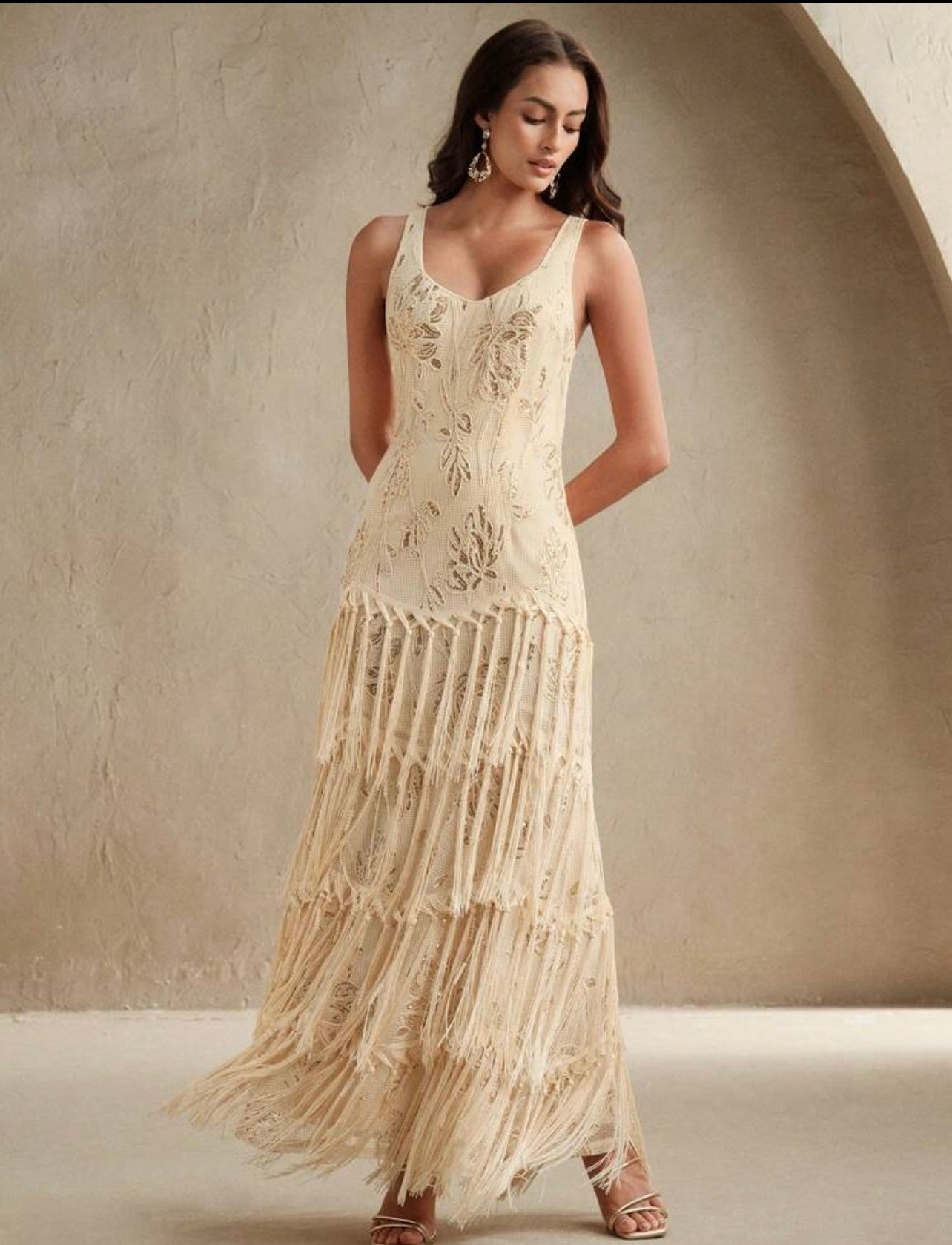 Bella luxury Fringed Dress 12 mayo