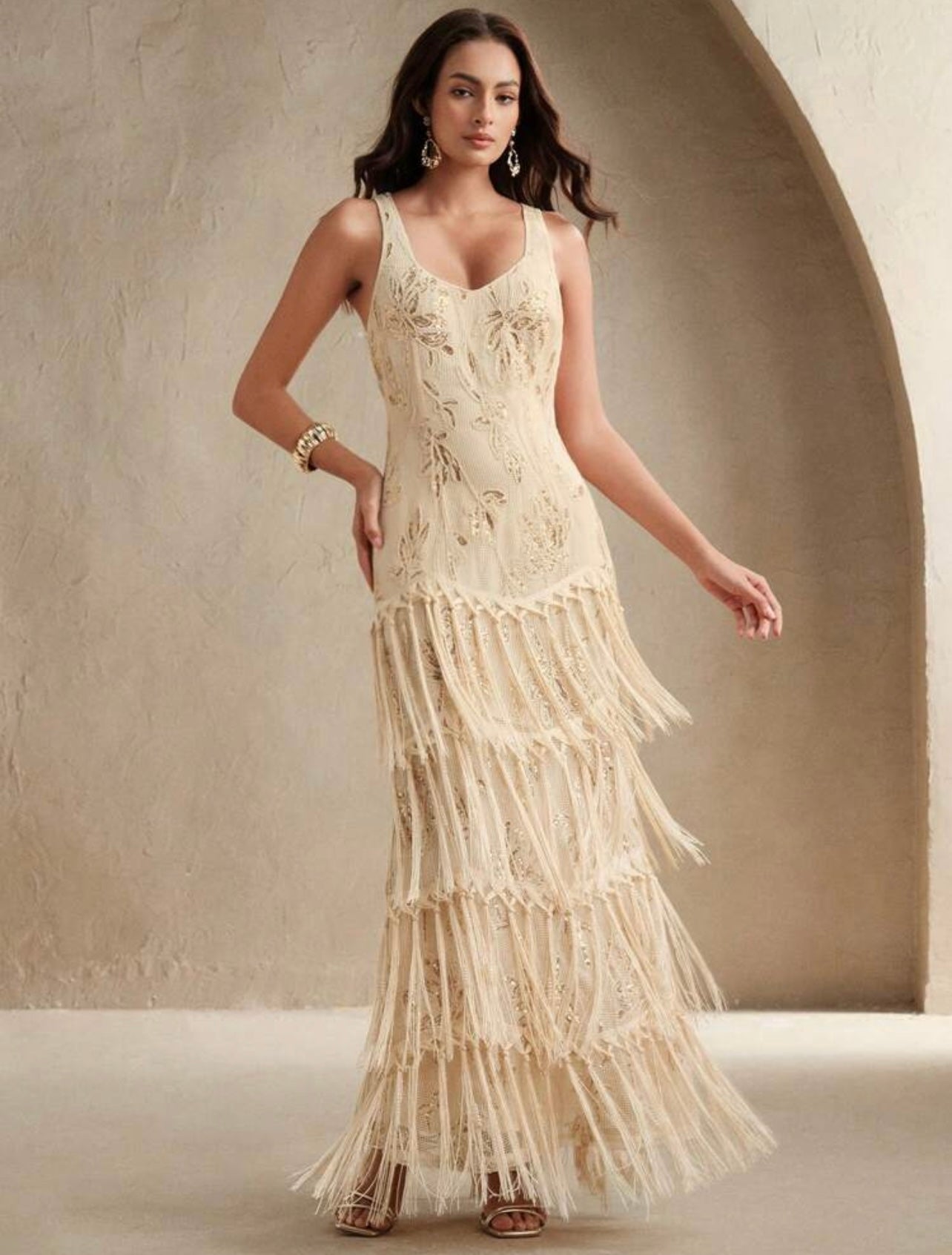 Bella luxury Fringed Dress 12 mayo
