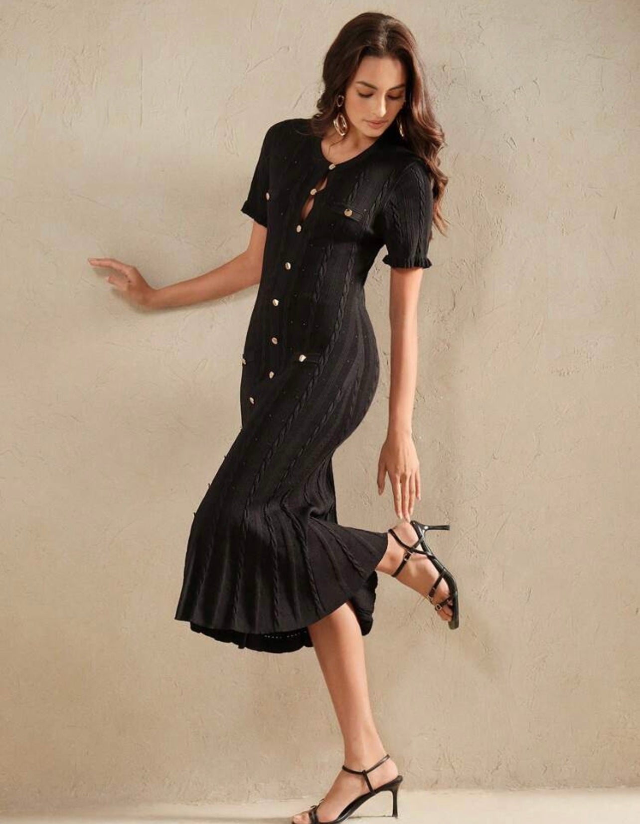 Black Knitted Dress 12 mayo