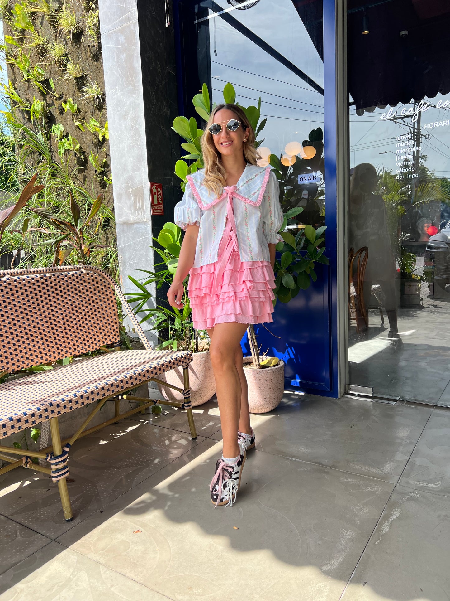 Ema embroidery top