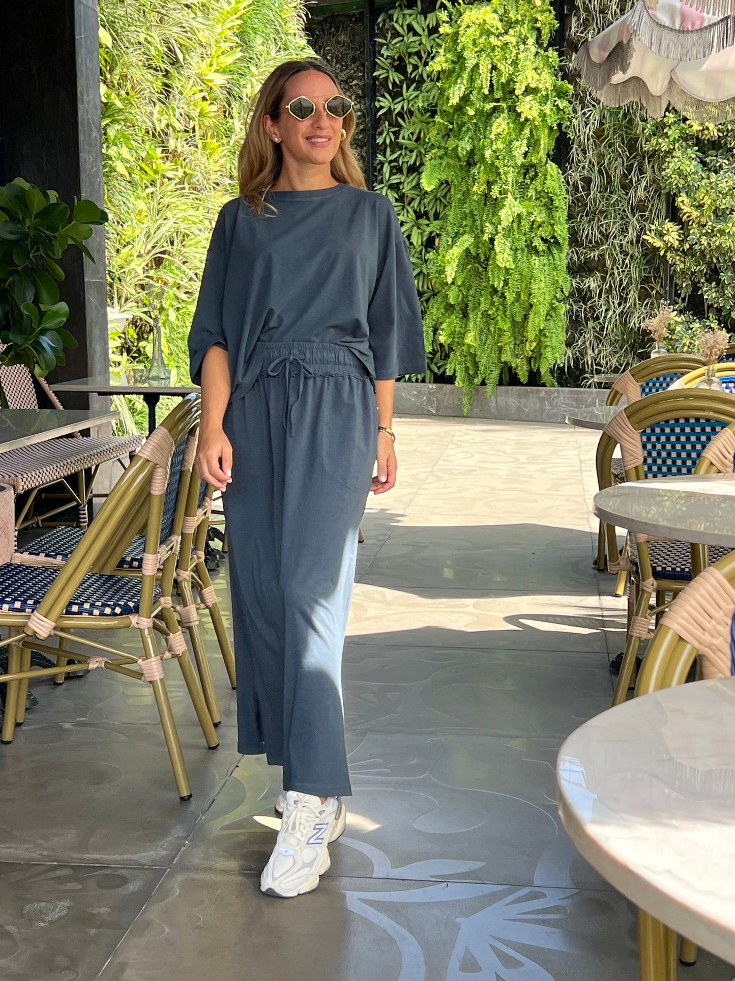 Blue skirt & top Tzniut PIMA COTTON set