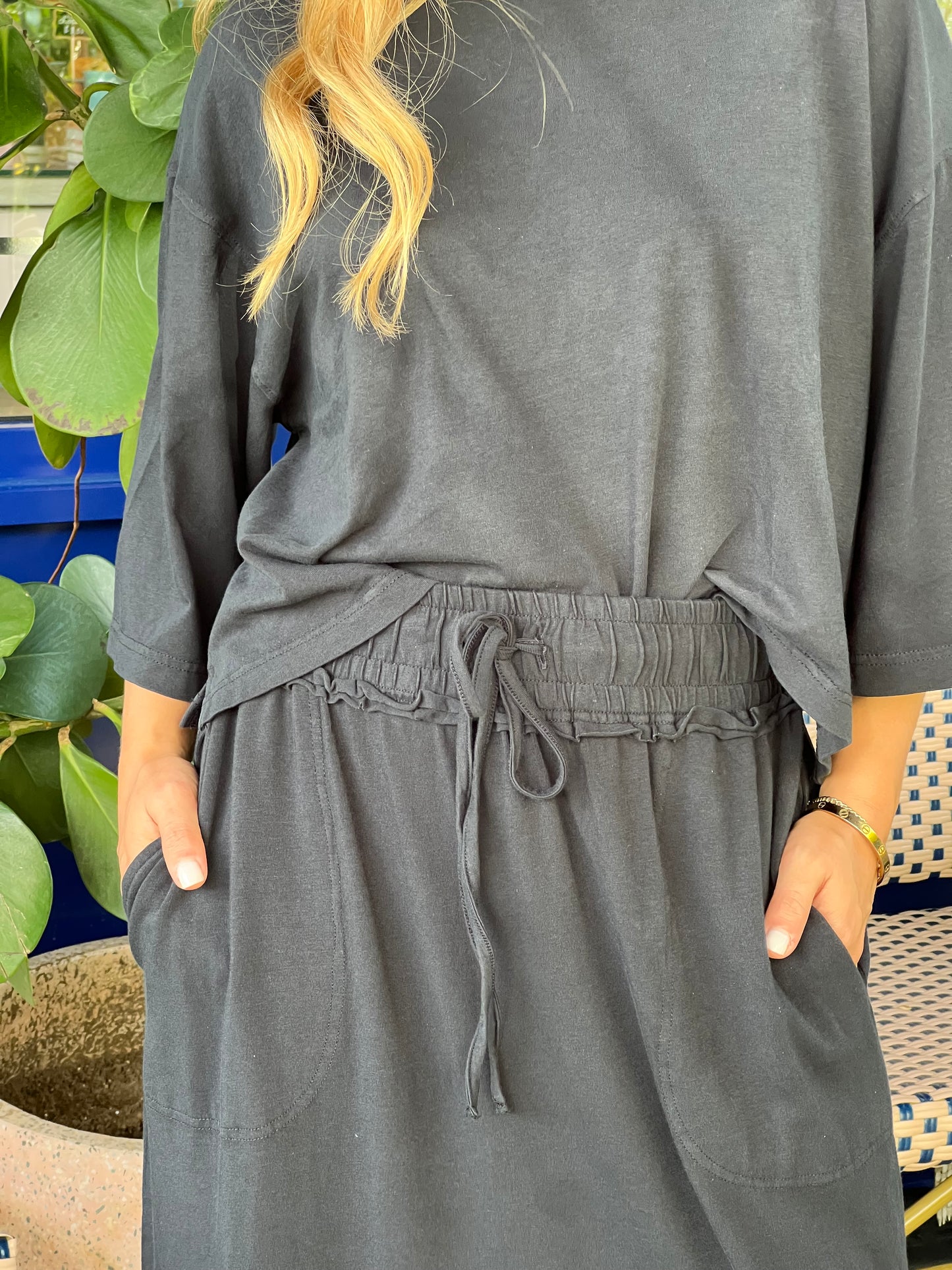 Black Tzniut skirt & top PIMA COTTON SET
