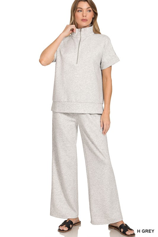 Grey Collared zipper set de viaje 20 junio
