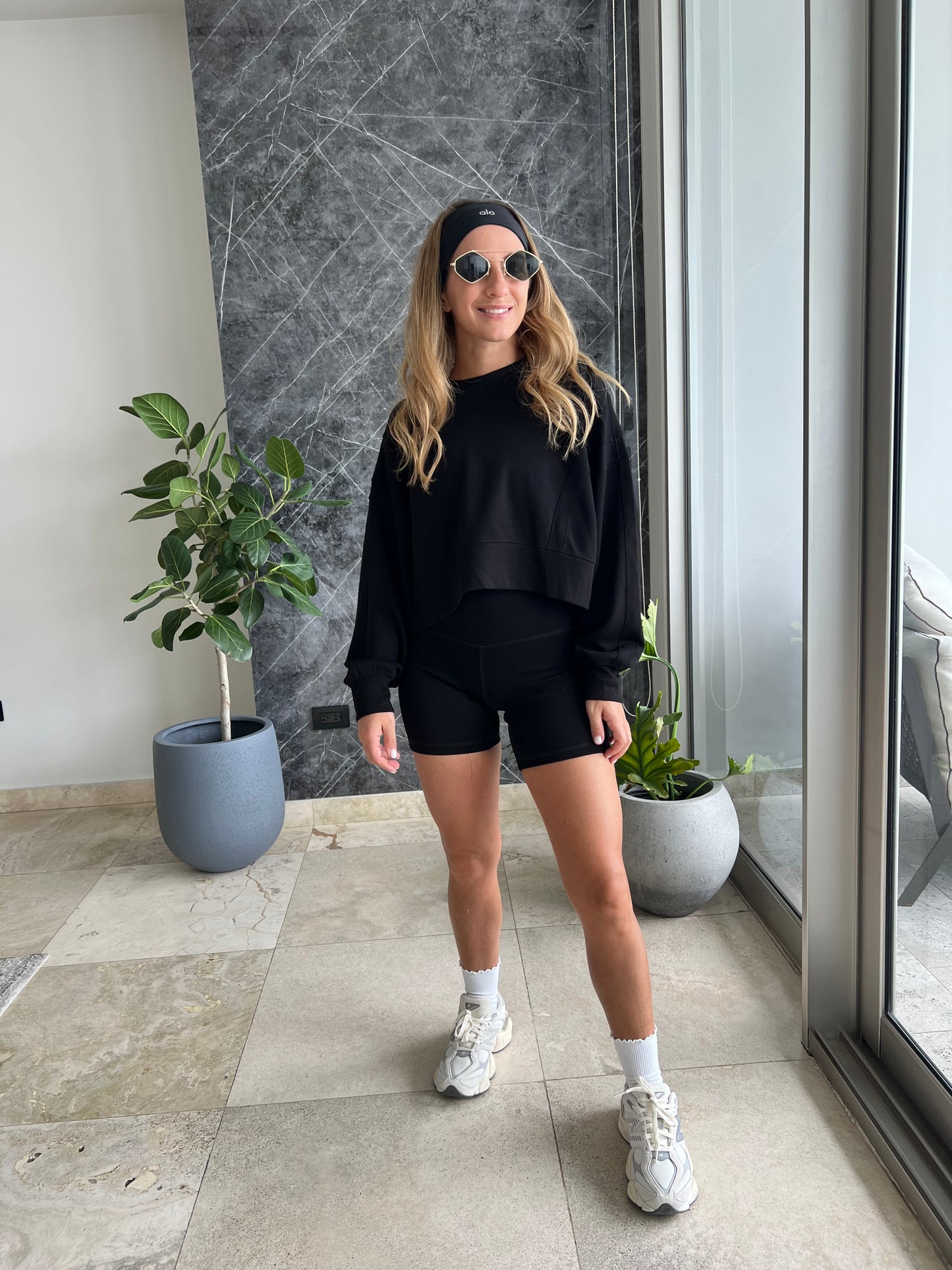 Black biker & sweater set