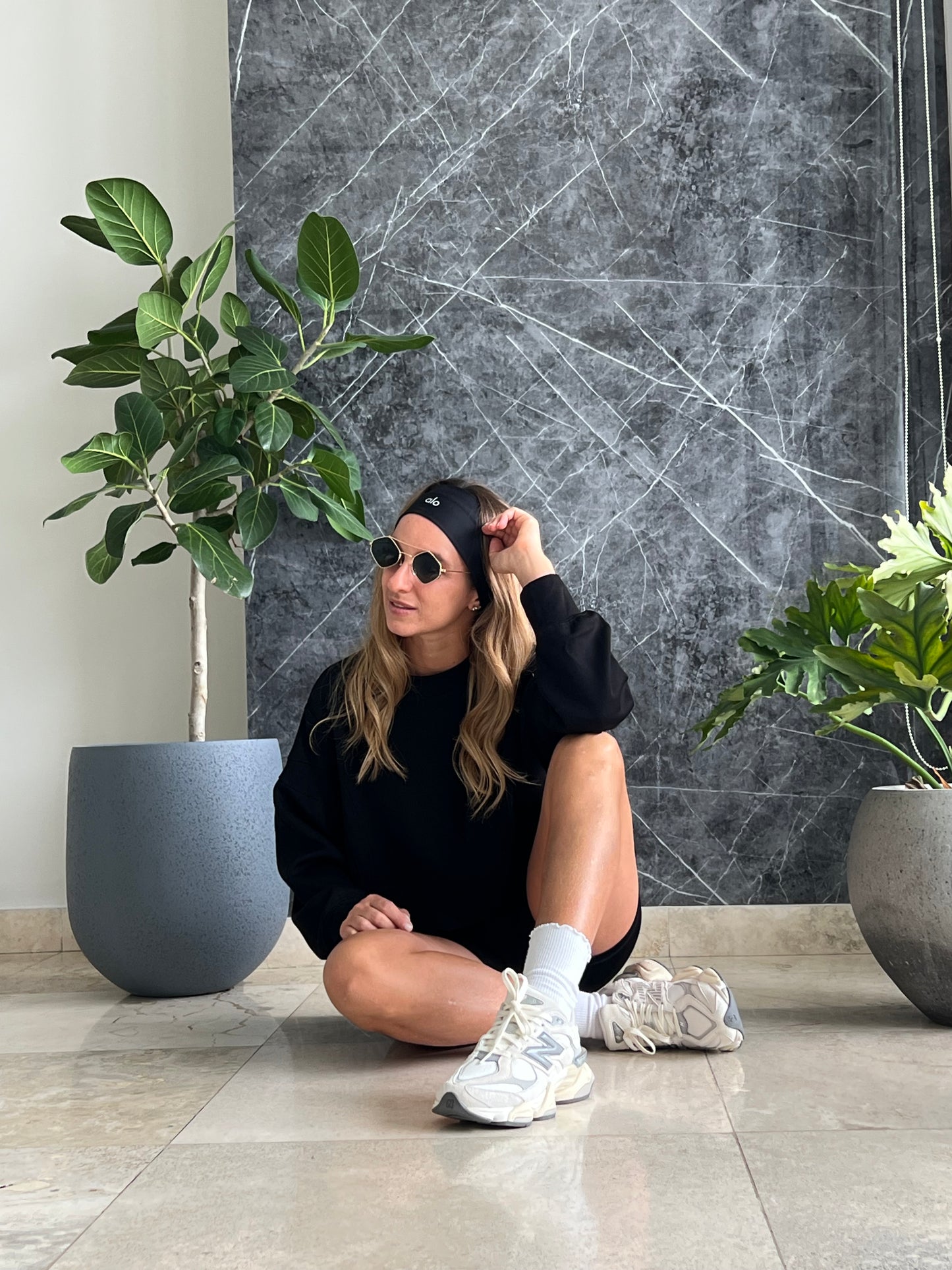 Black biker & sweater set