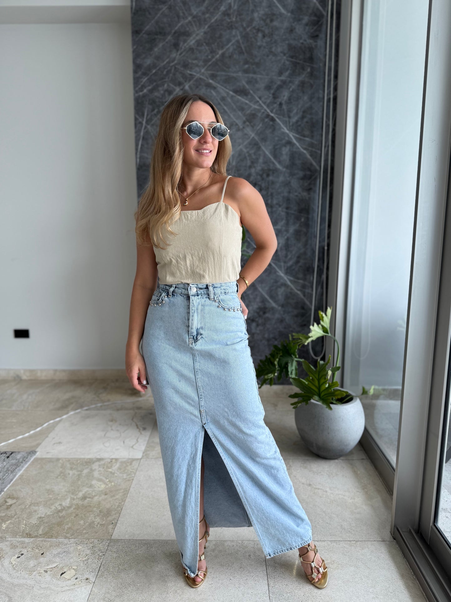 Nude Silky top
