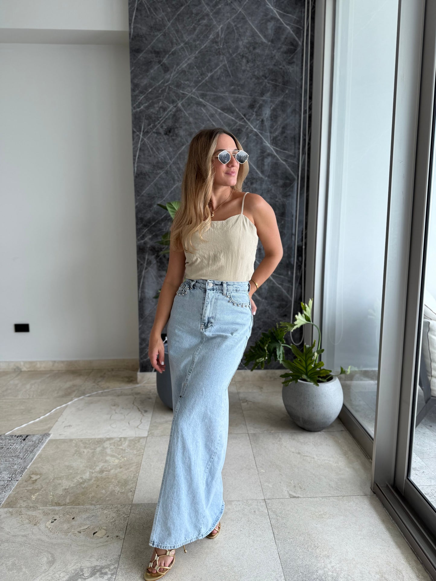 Nude Silky top