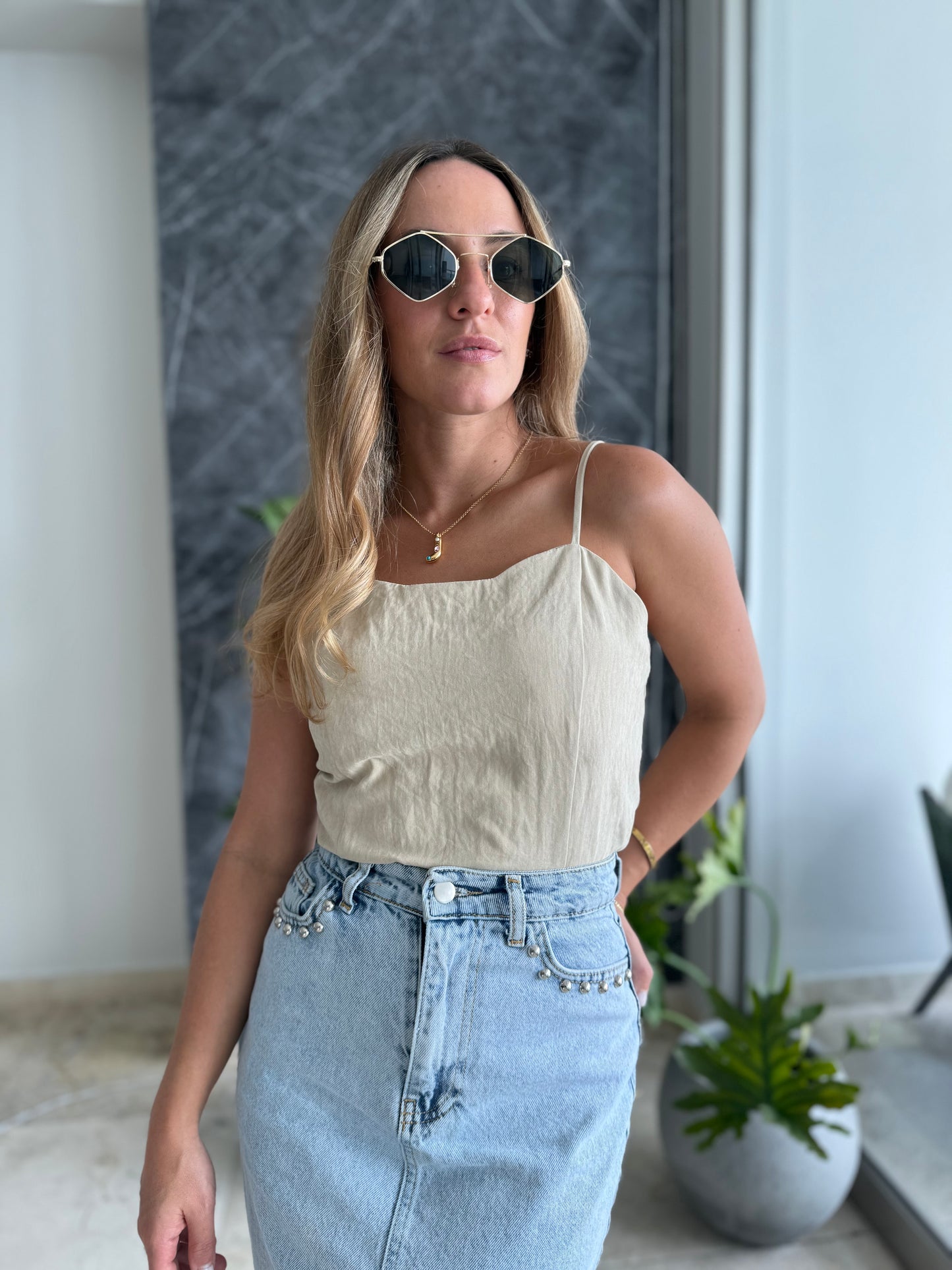 Nude Silky top