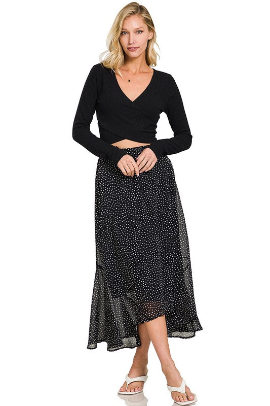 Black mini polka dots skirt 12 nov
