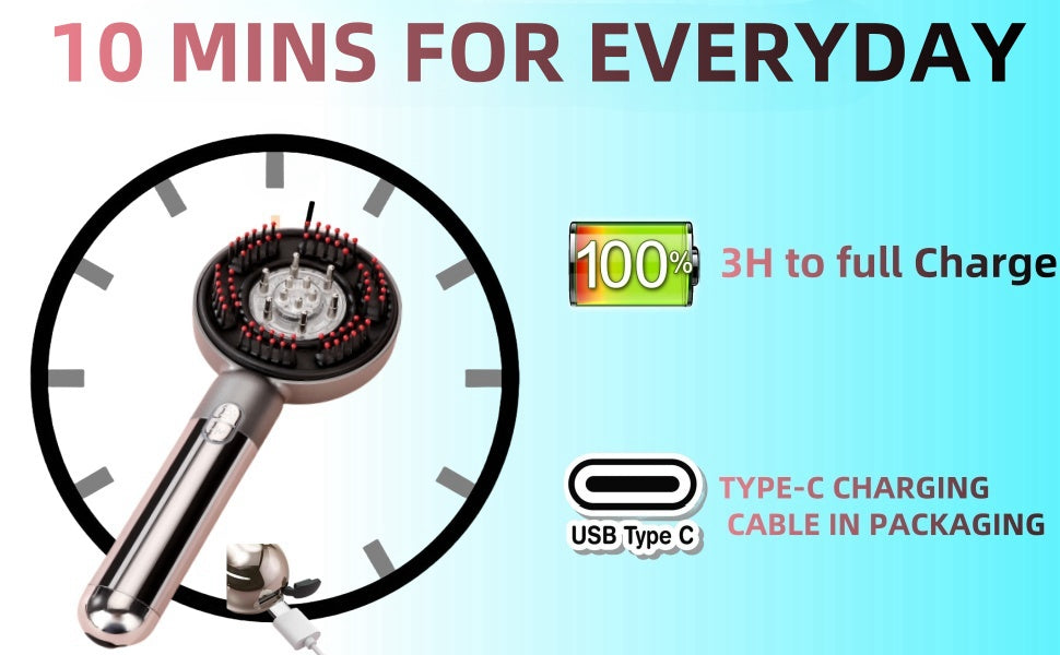 Red light scalp massager