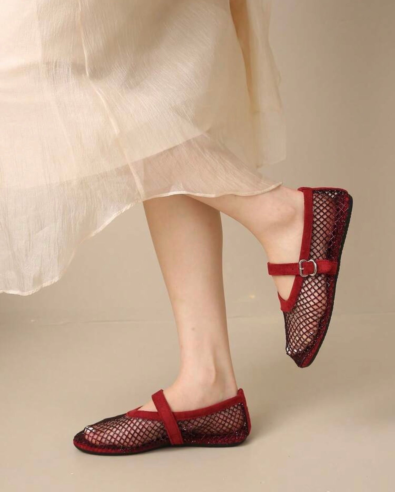 Milán red Flats DT