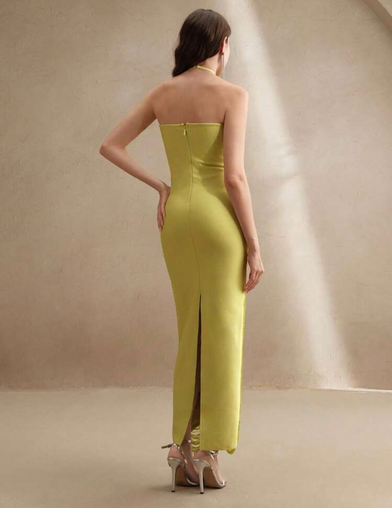 Lime Fringed Gia Dress