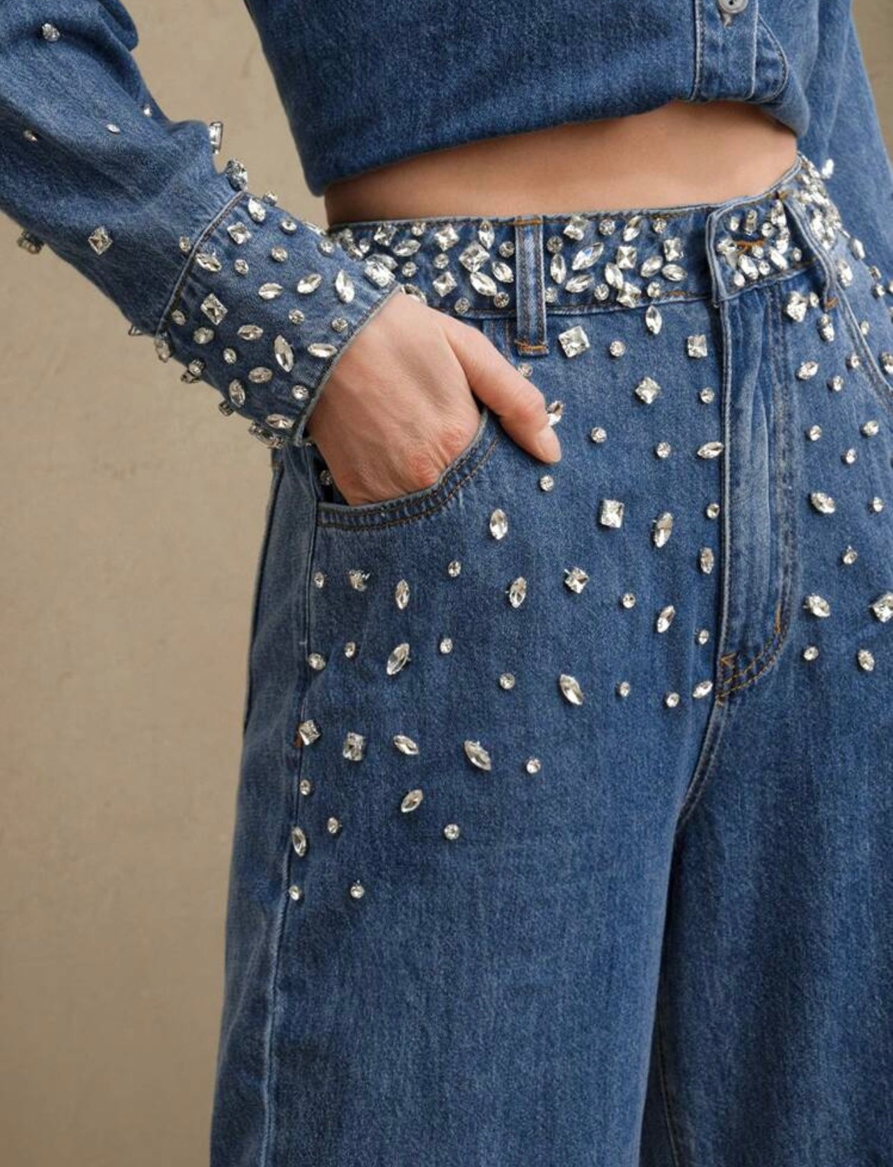 rhinestones jeans