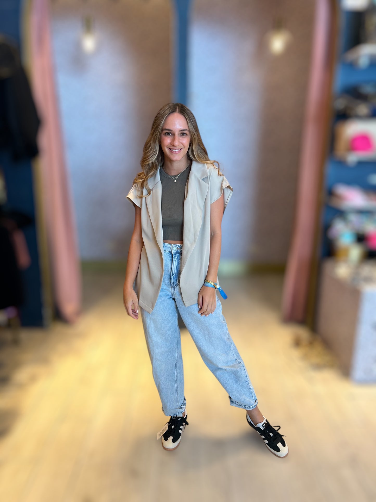 Khaki aesthetic top