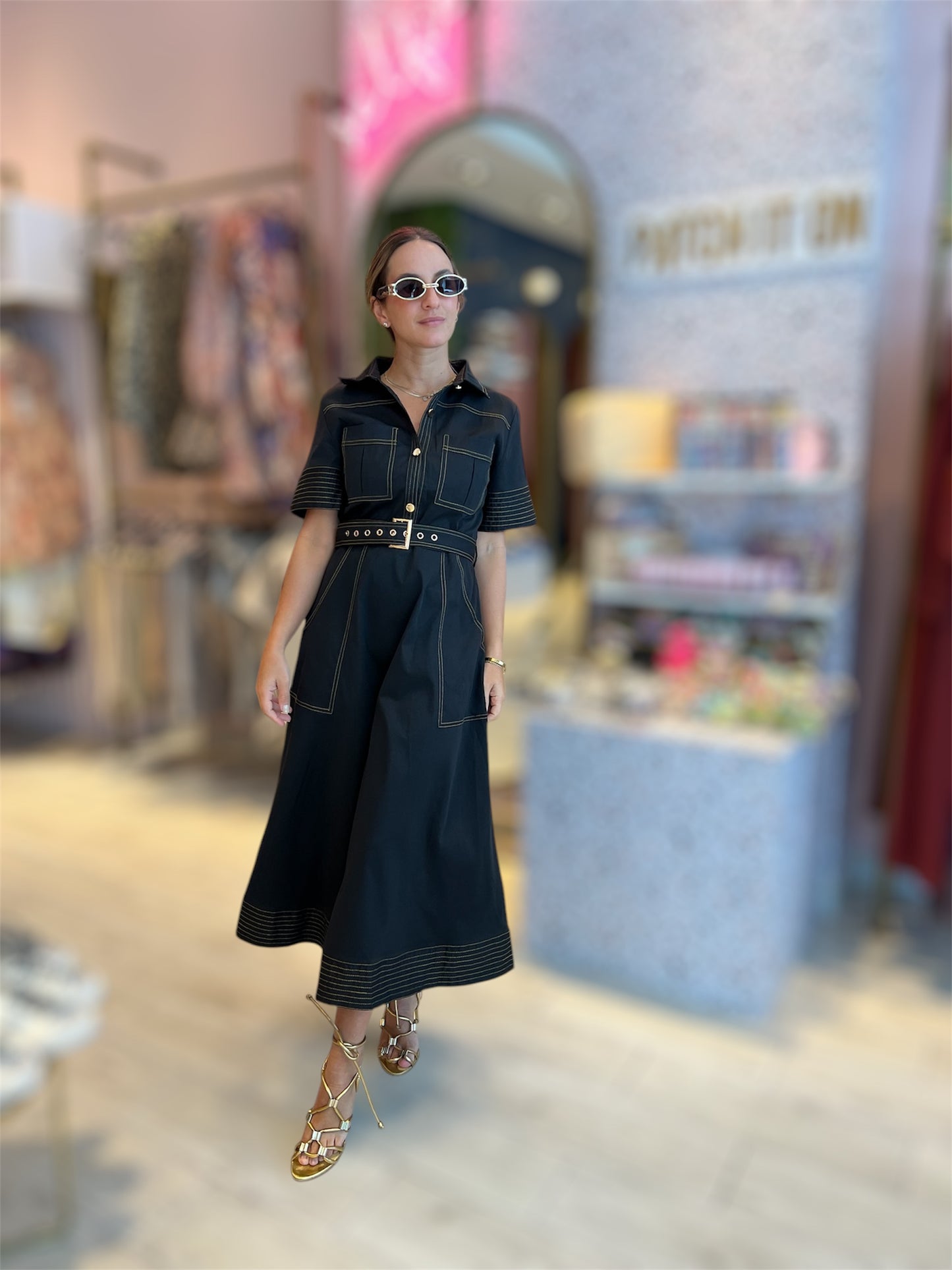 Black stiched Dress