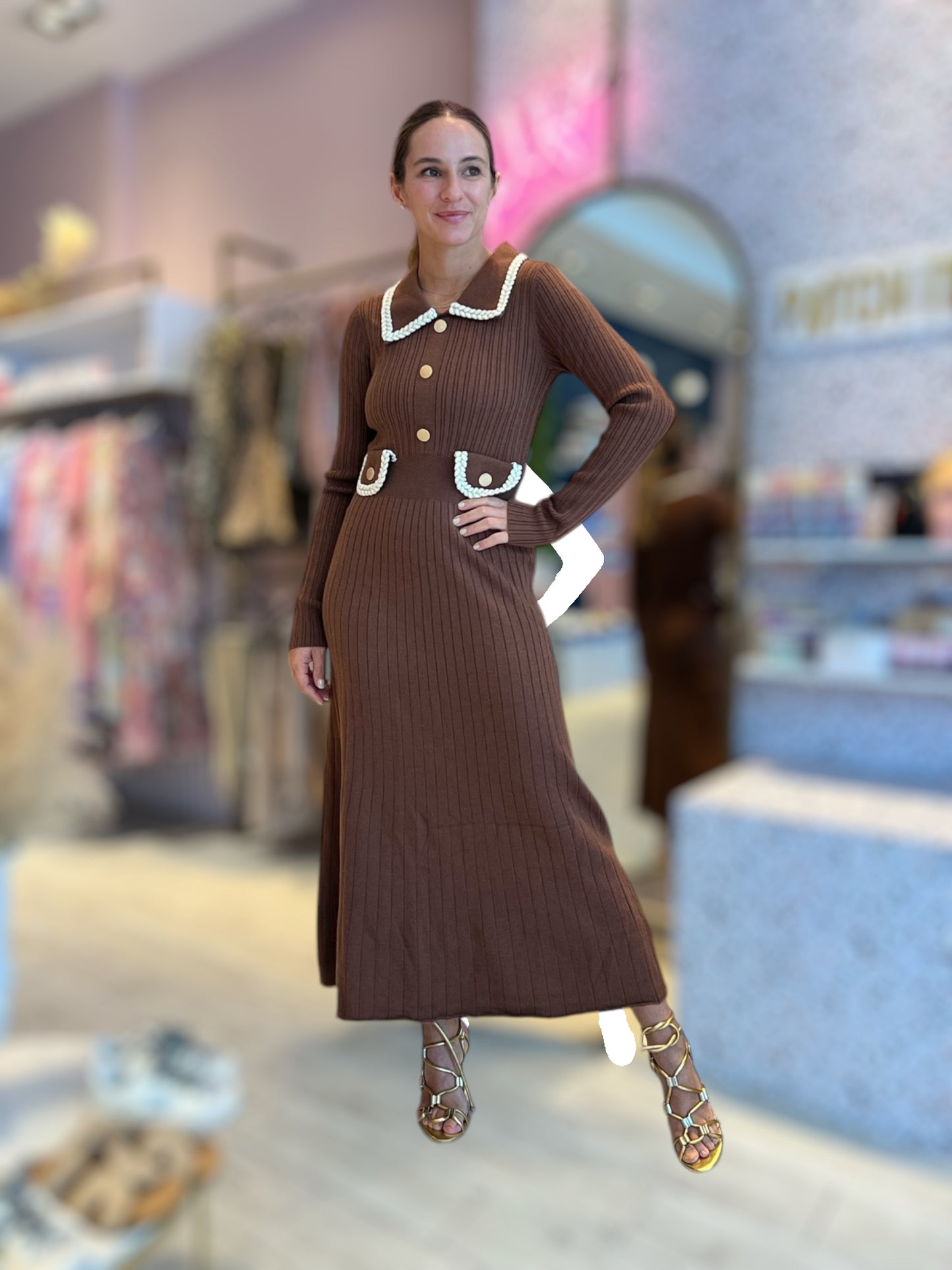 Aesthetic ribbed dress