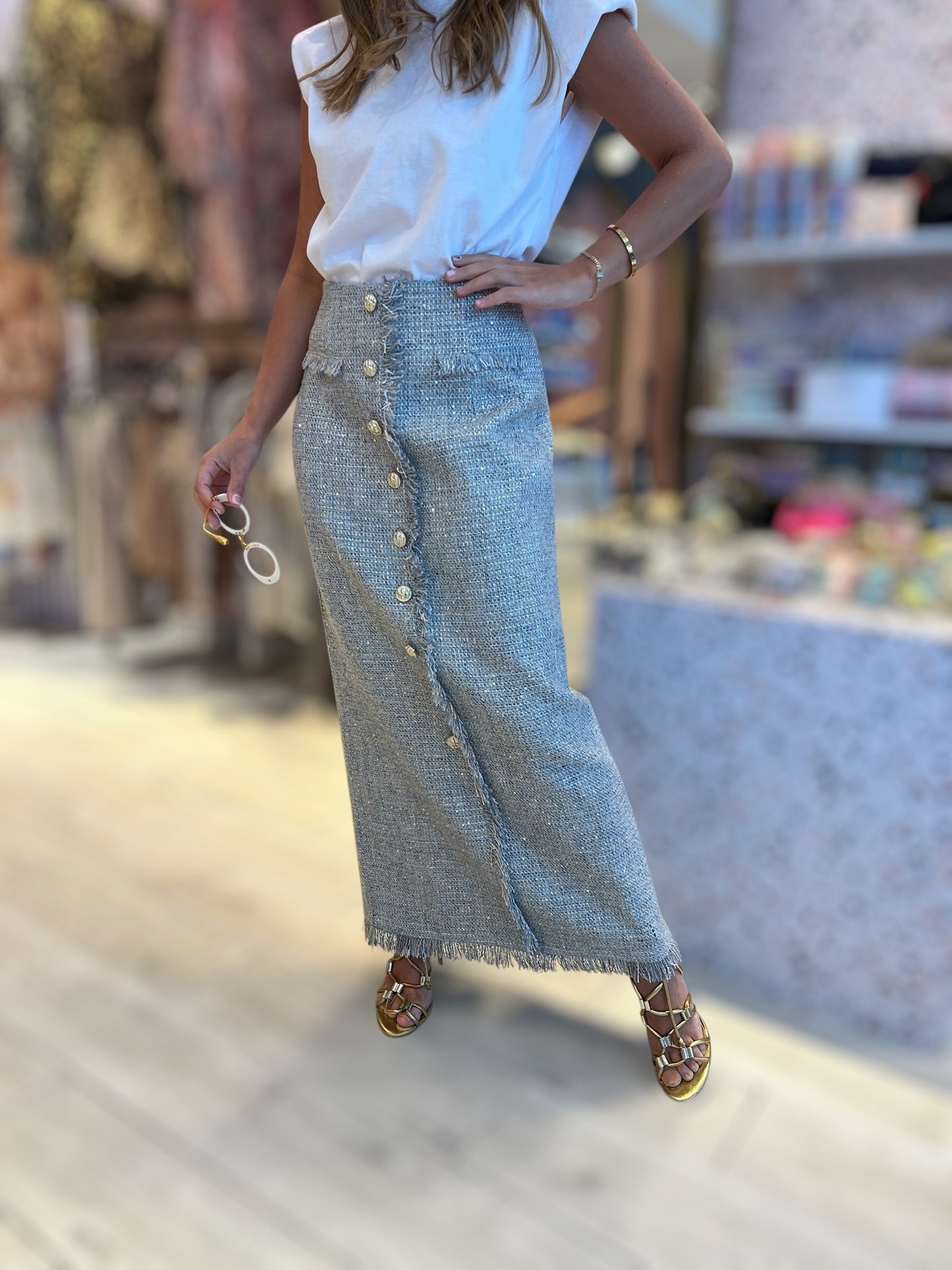 Royal tweed skirt