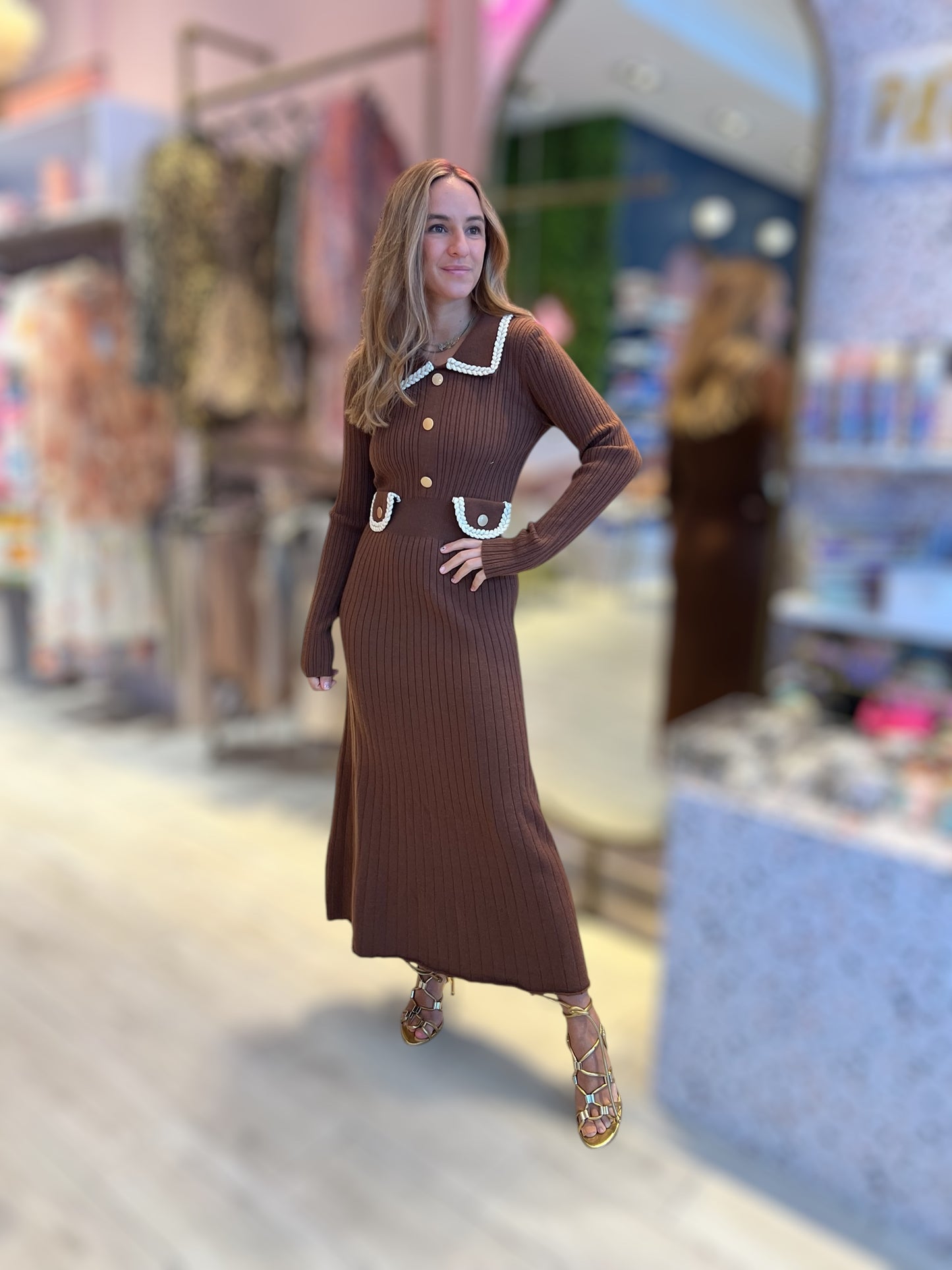 Aesthetic ribbed dress