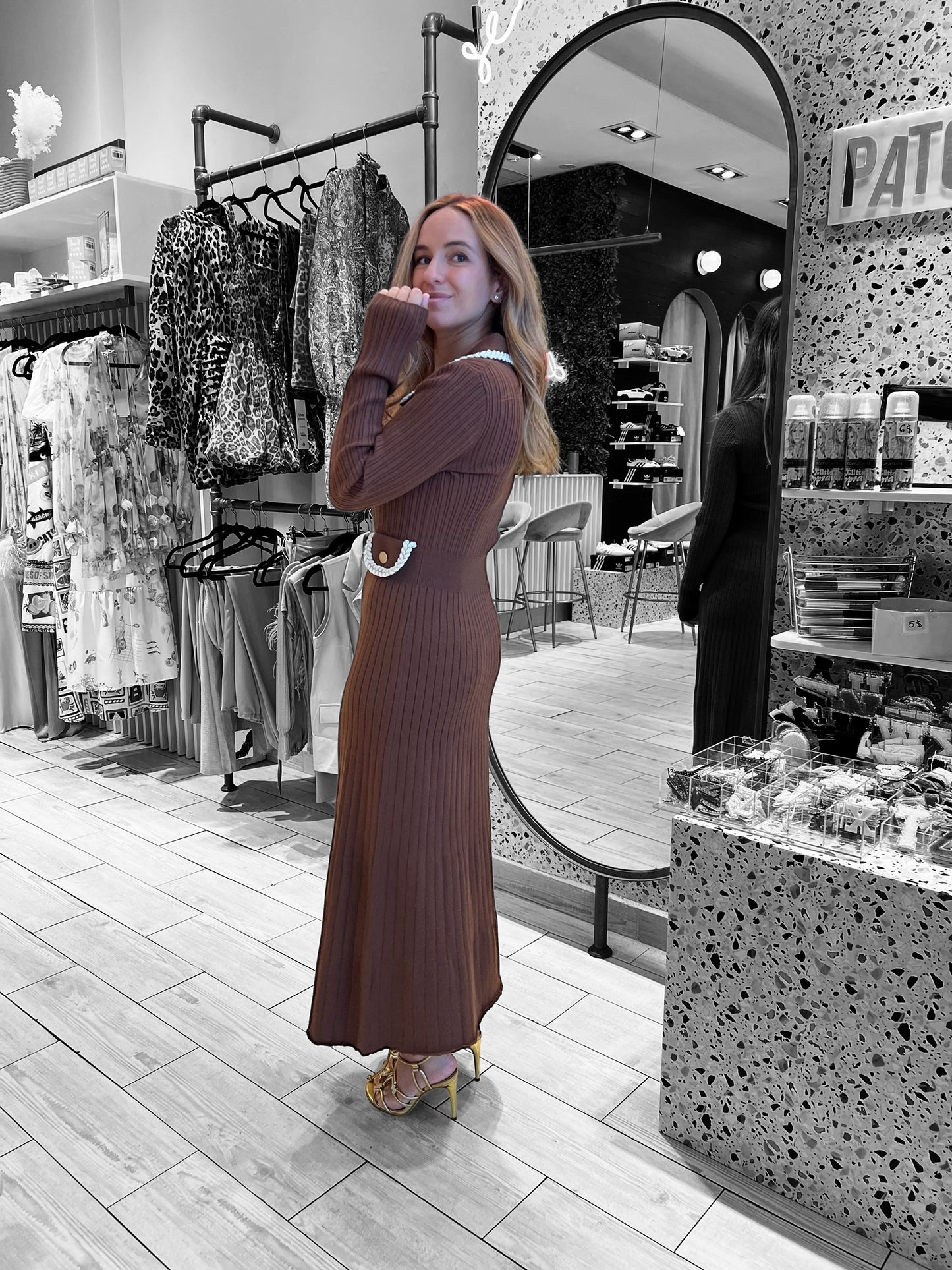 Aesthetic ribbed dress