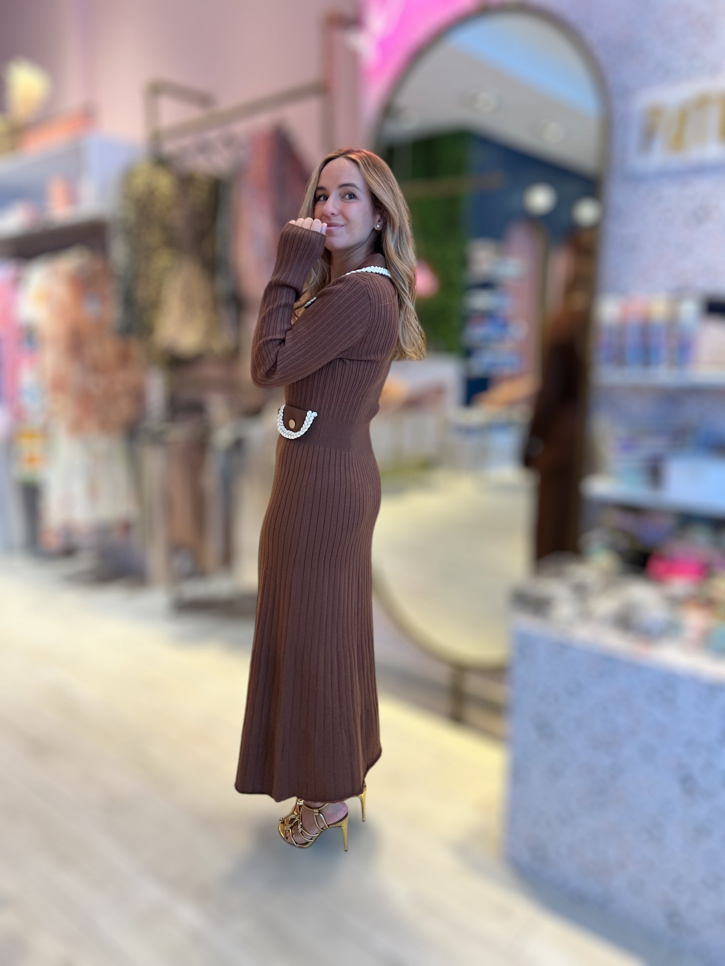 Aesthetic ribbed dress