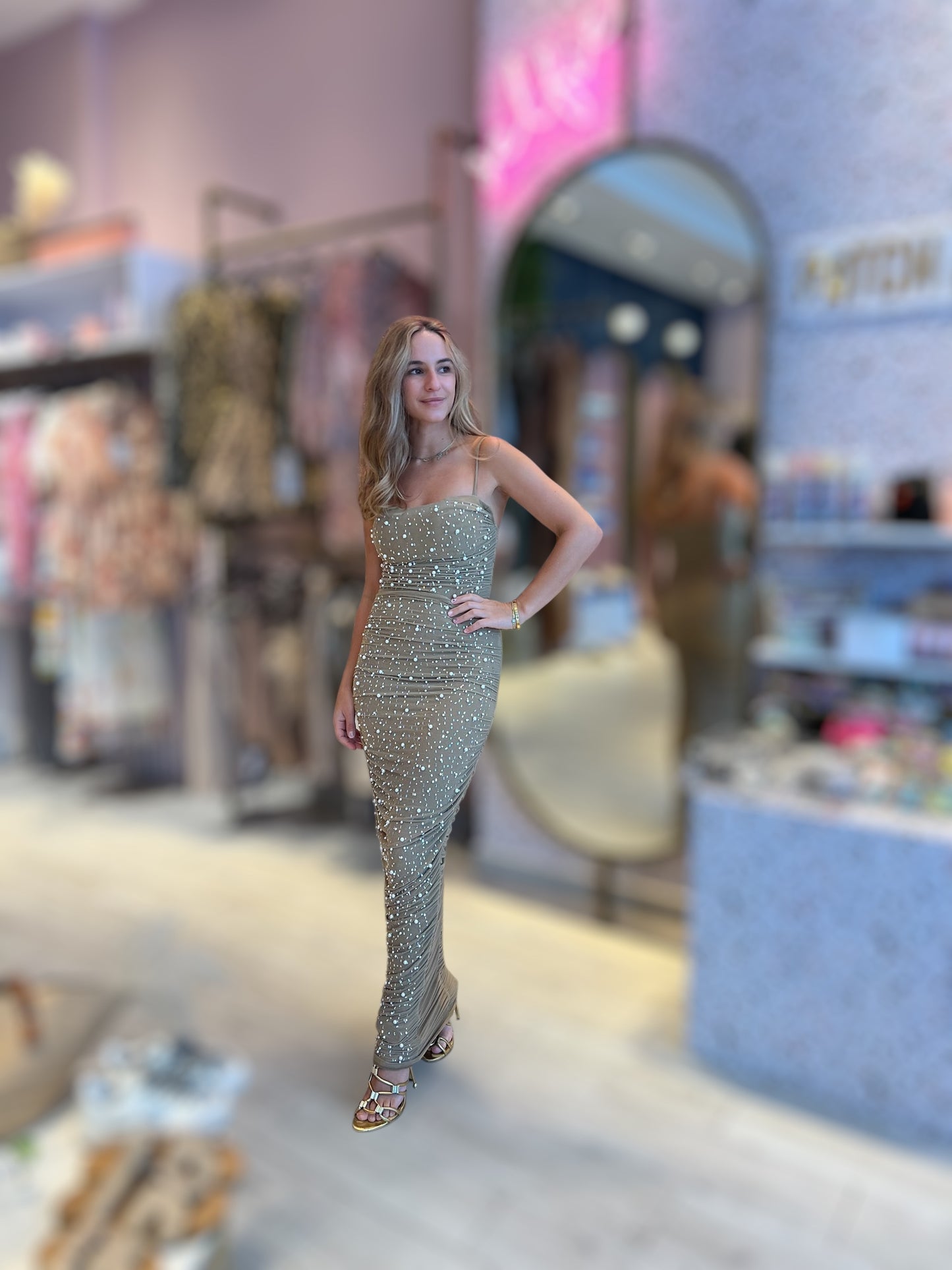Nude & sparkling dress