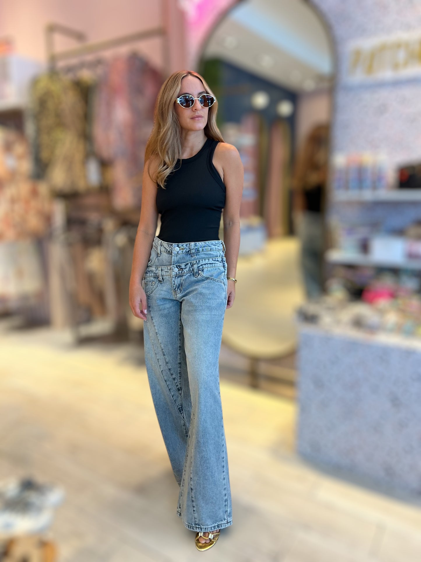 Double waist jeans