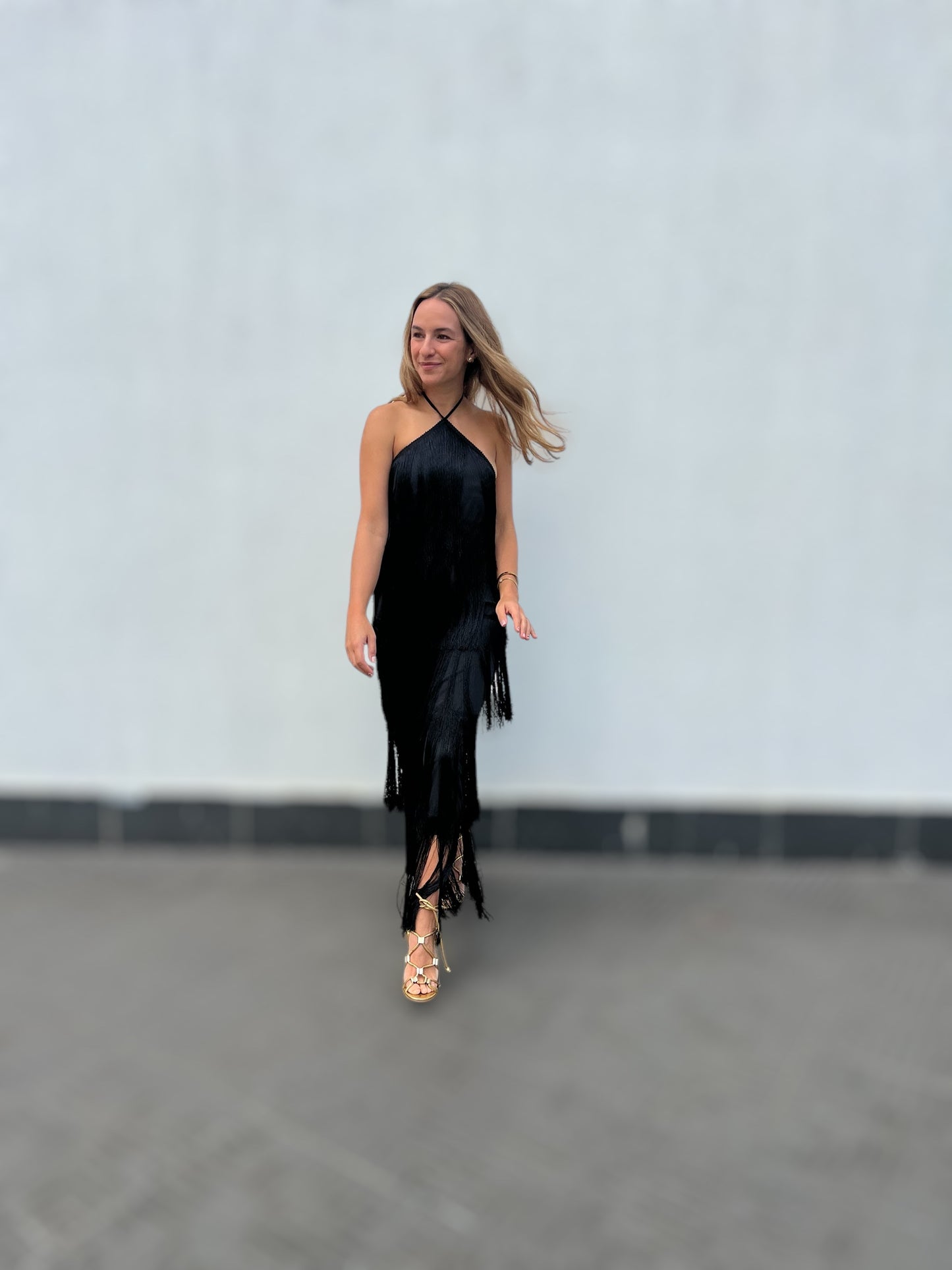 Black Gia’s Fringed Dress