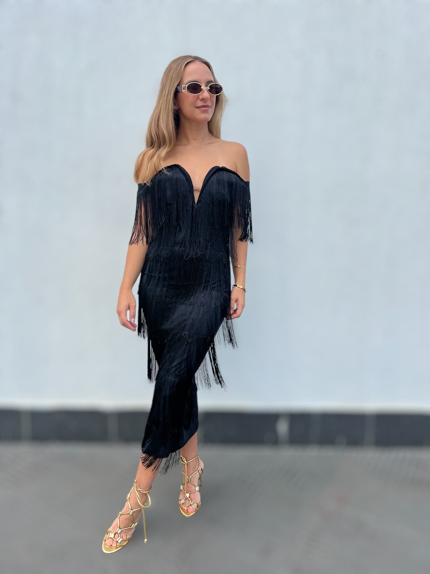 Black Fringed dress