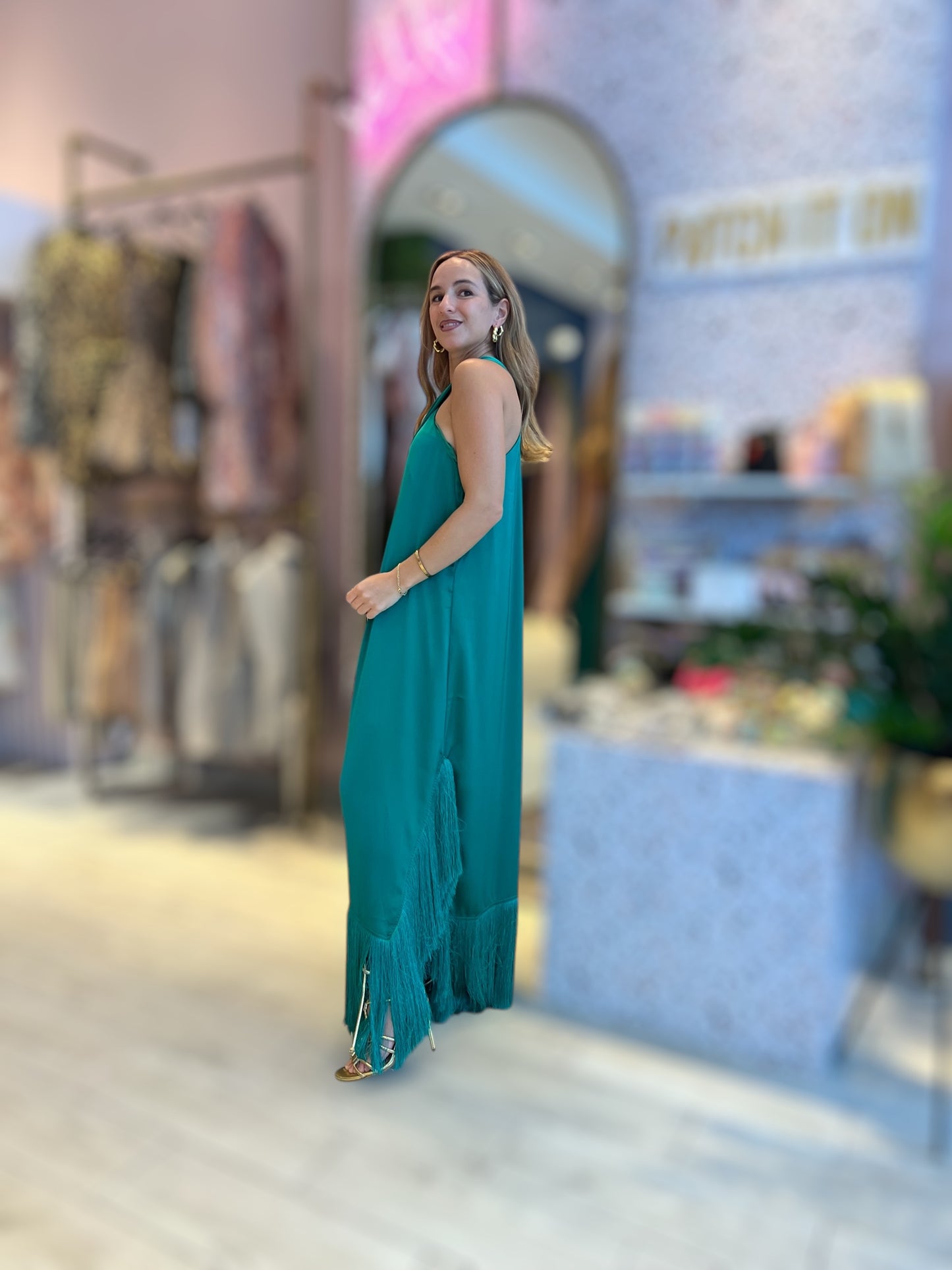 Green Fringed Dress 18 abril
