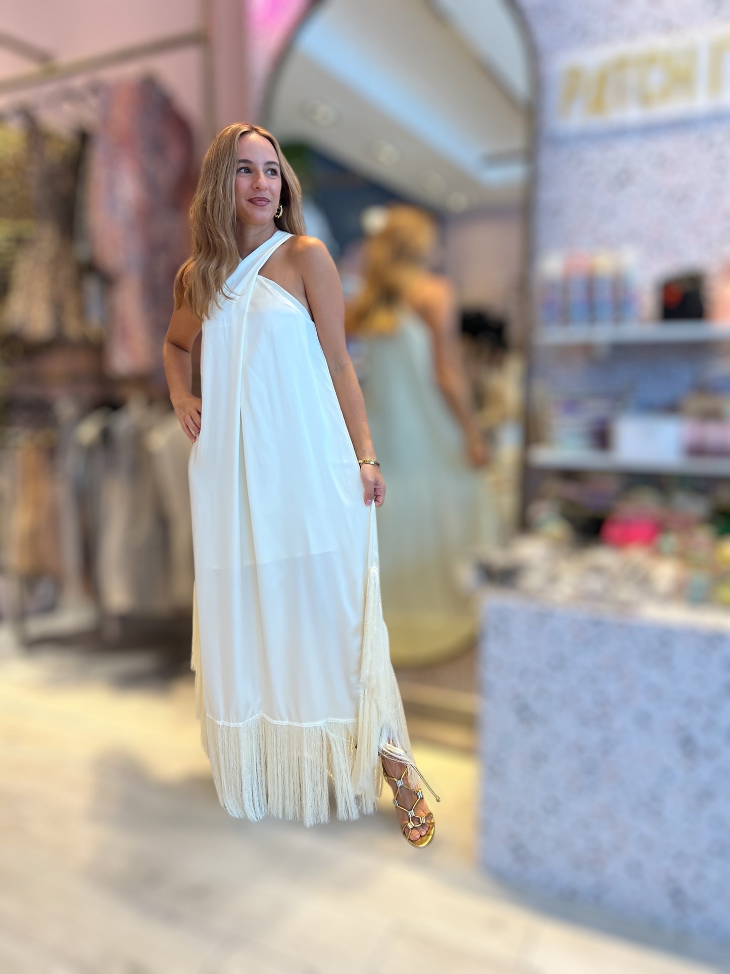 Ivory Fringed Dress 18 abril