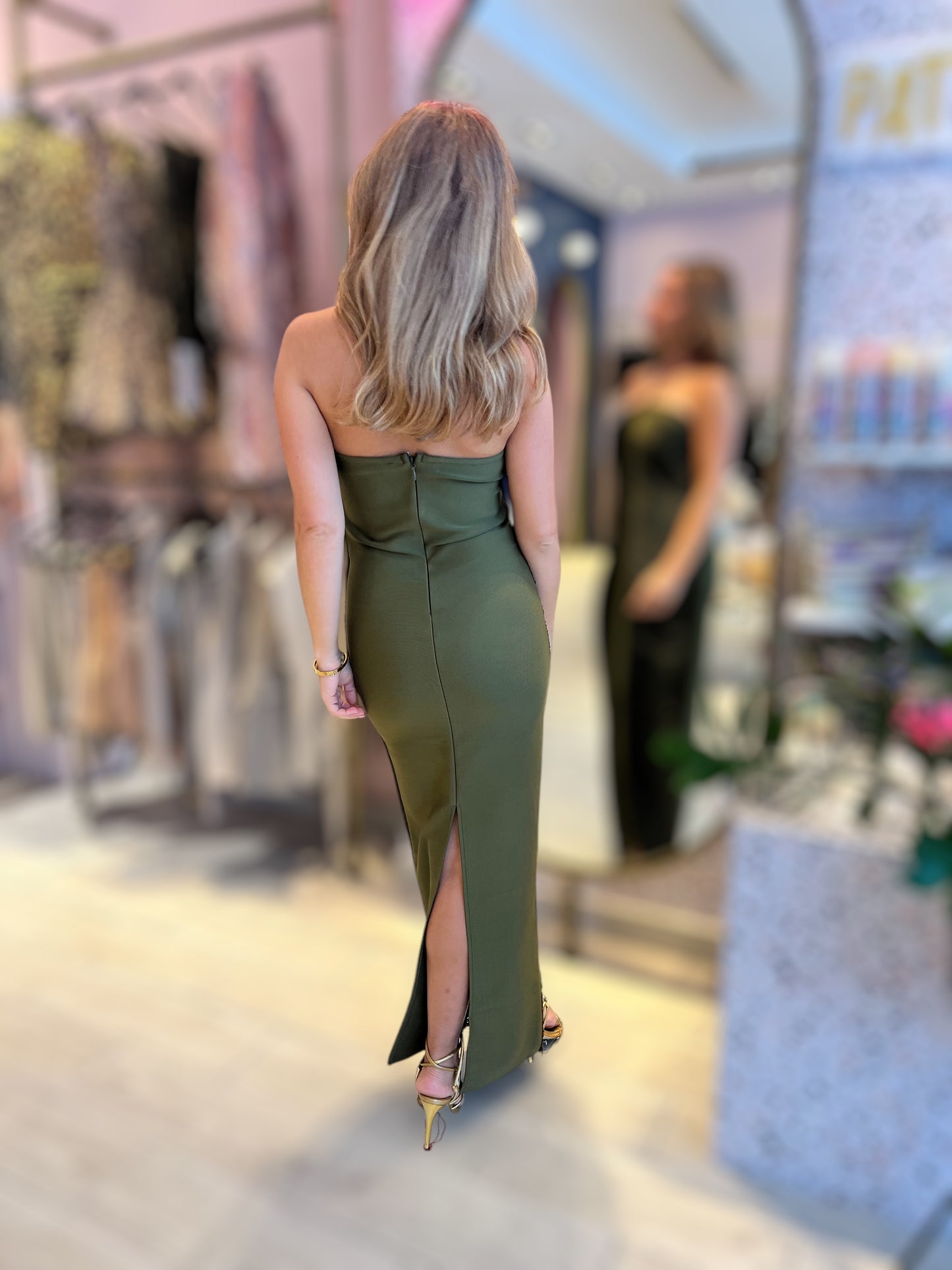 Olive Fringed Gia’s Dress