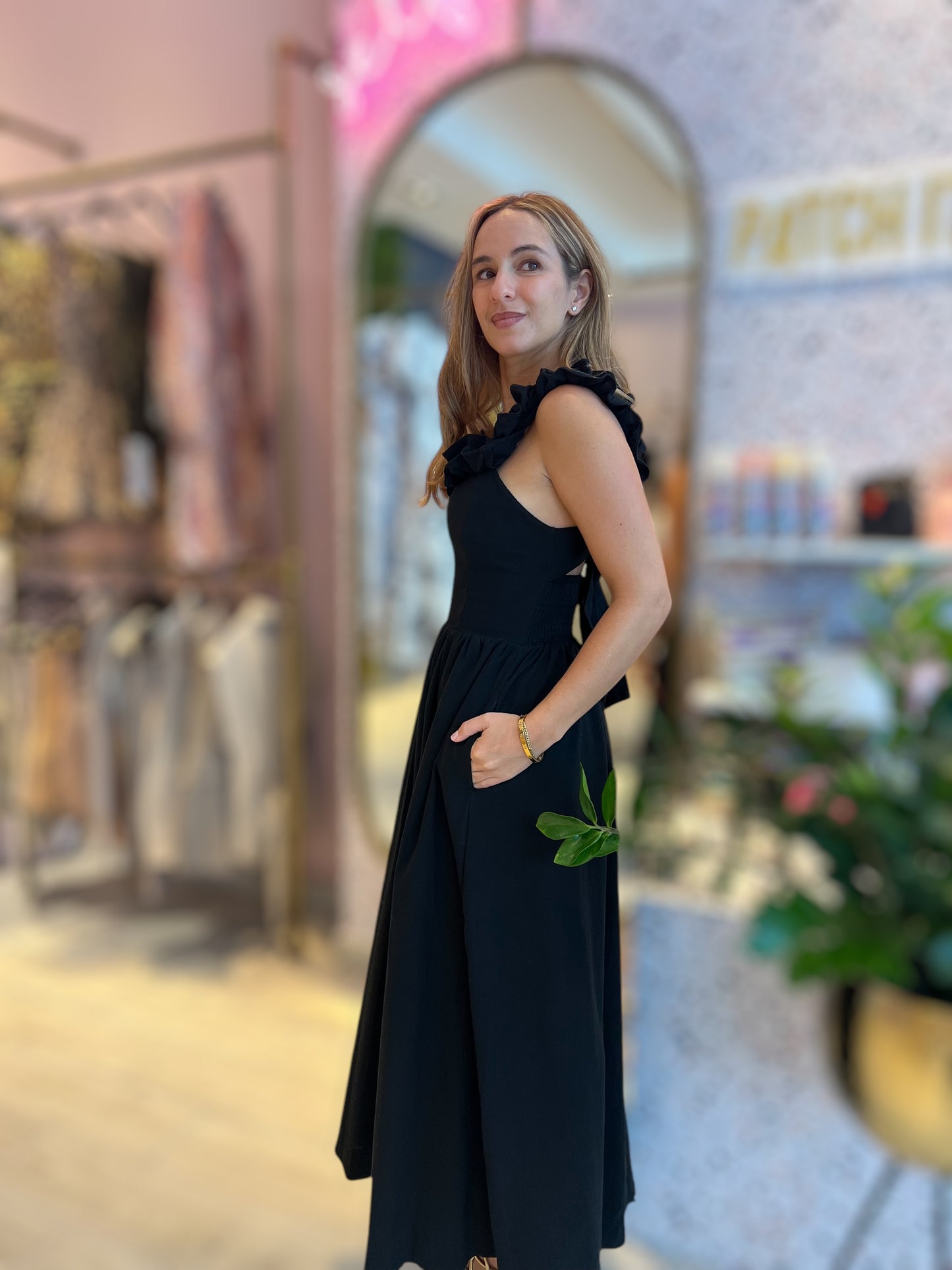 Black maxi dress