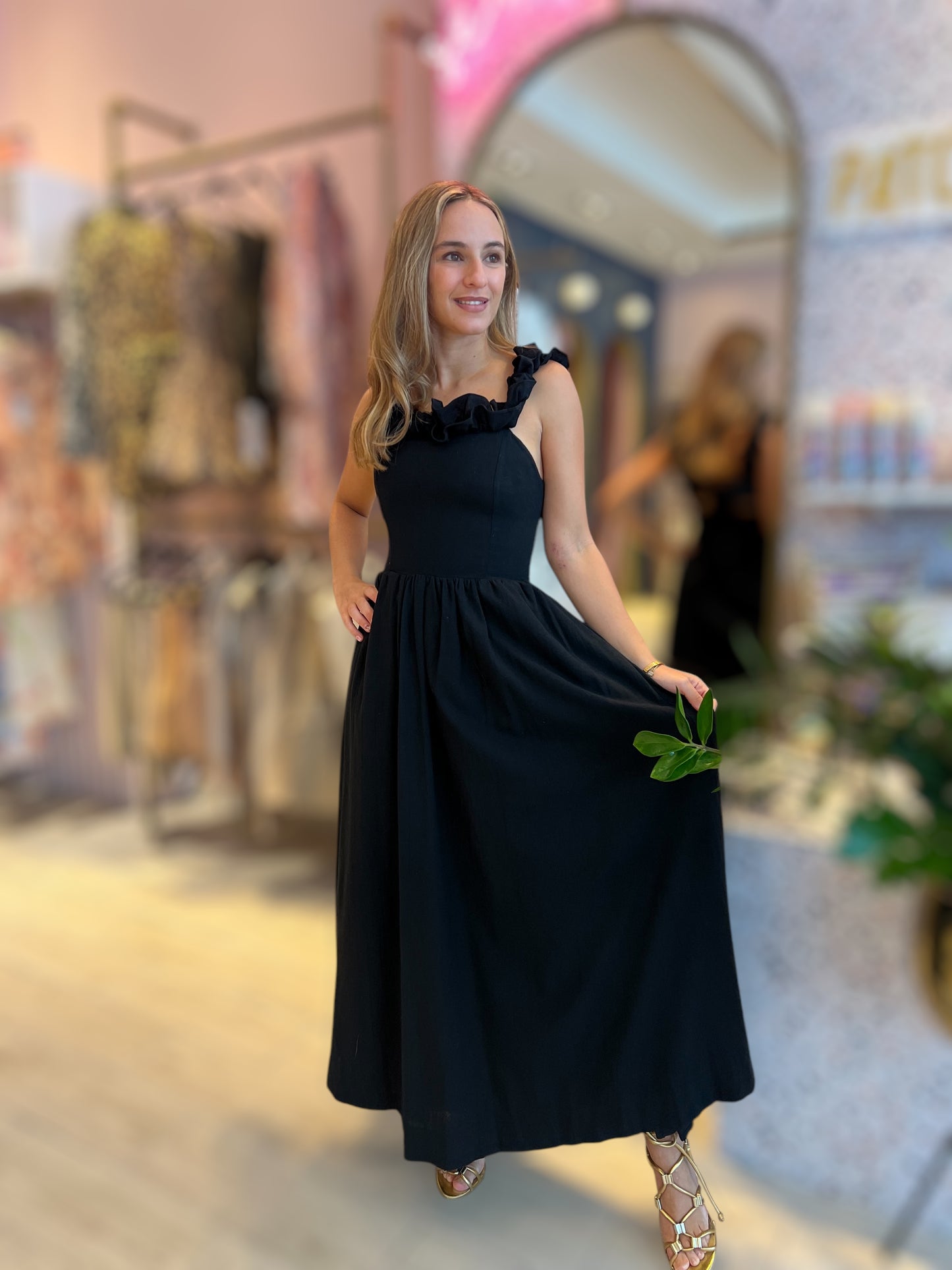 Black maxi dress