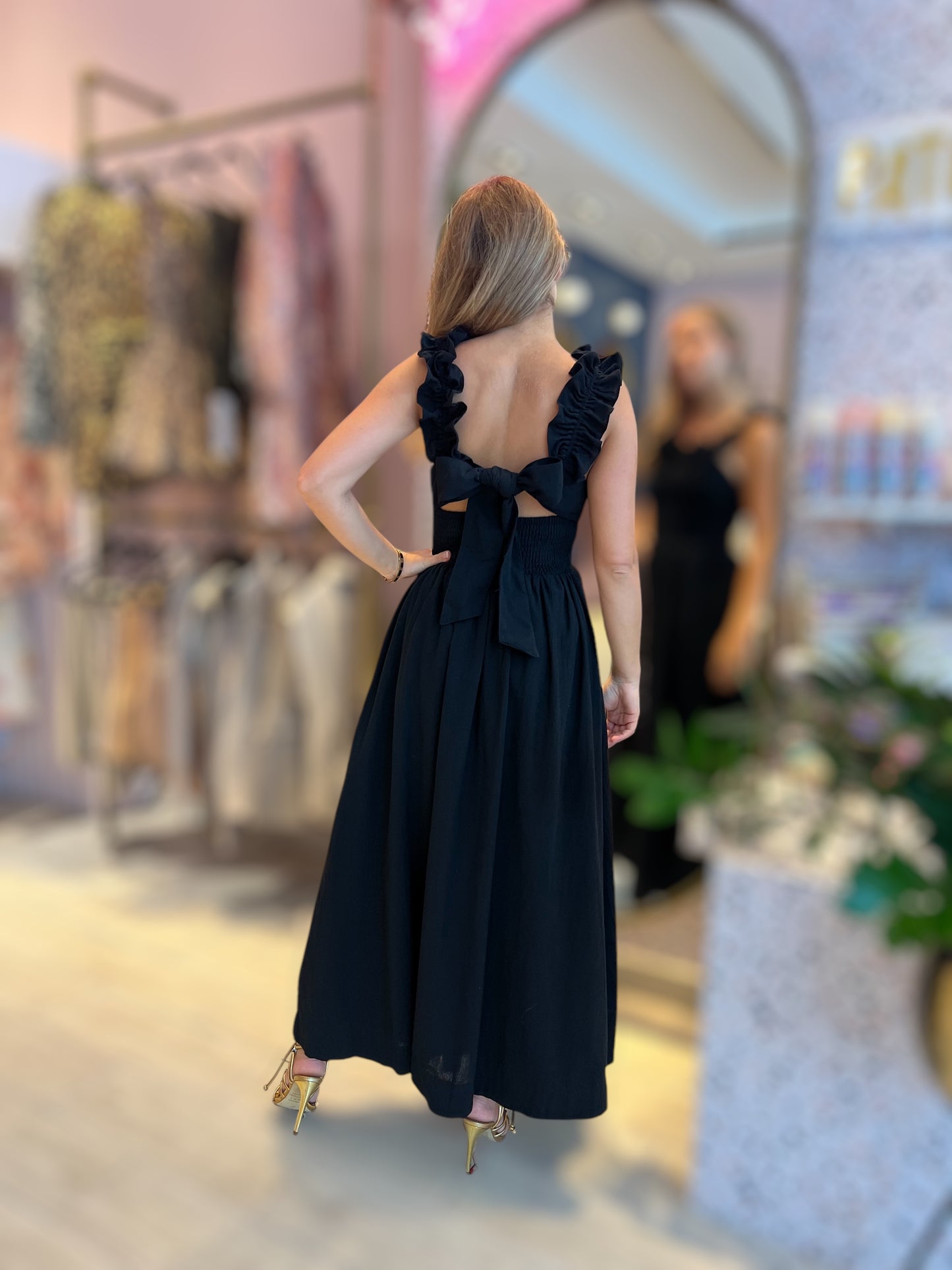Black maxi dress
