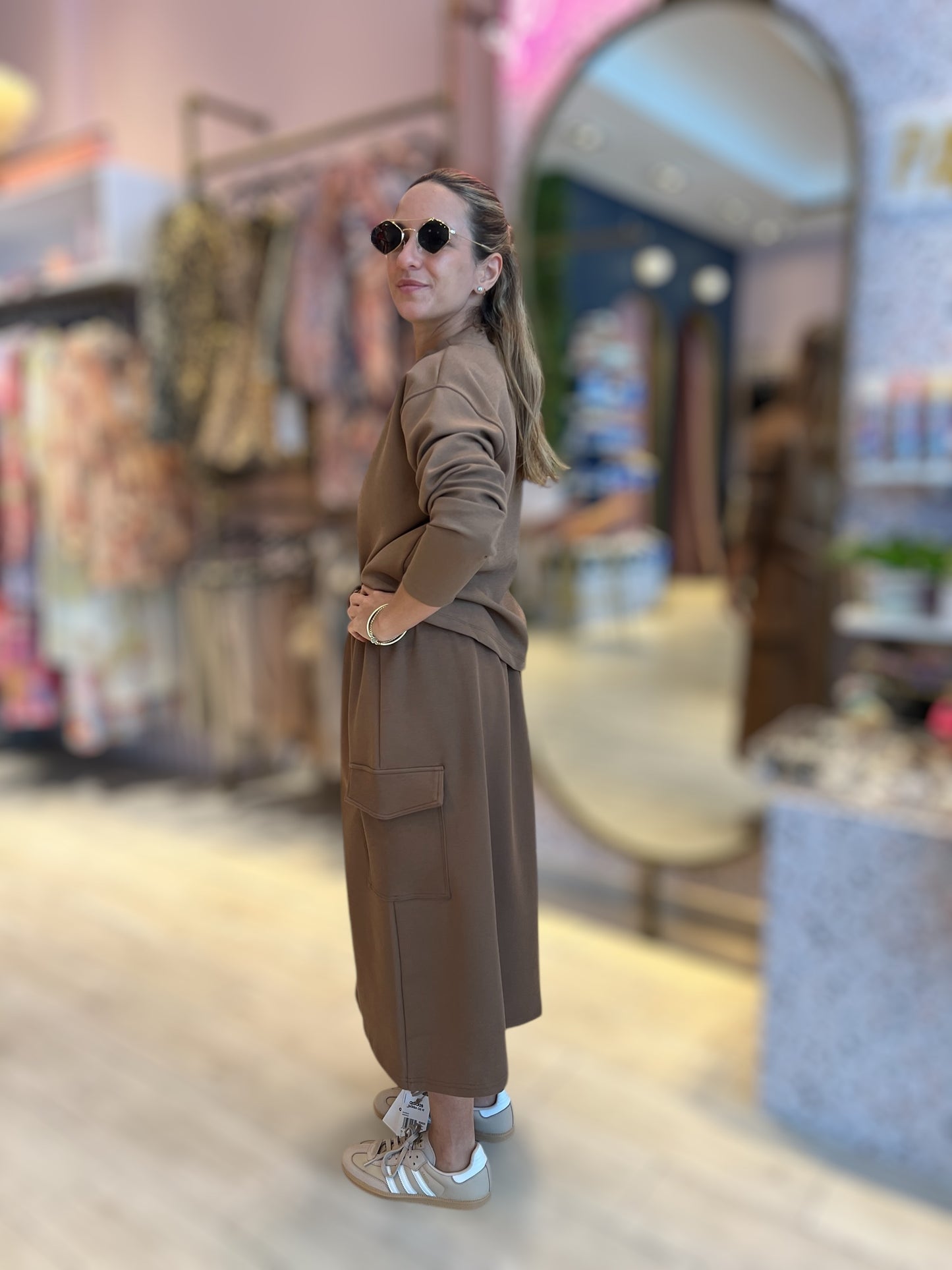 Daniela’s Coffee loungewear skirt set
