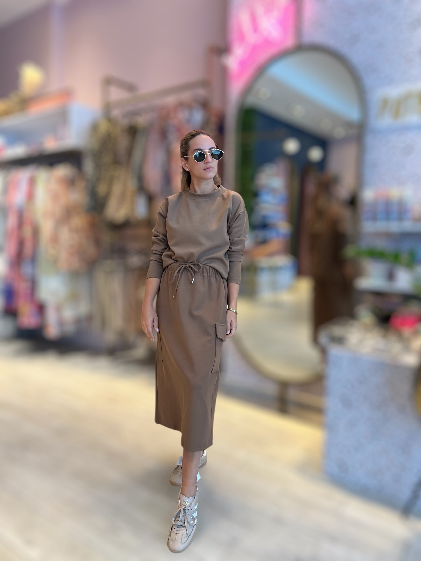 Daniela’s Coffee loungewear skirt set