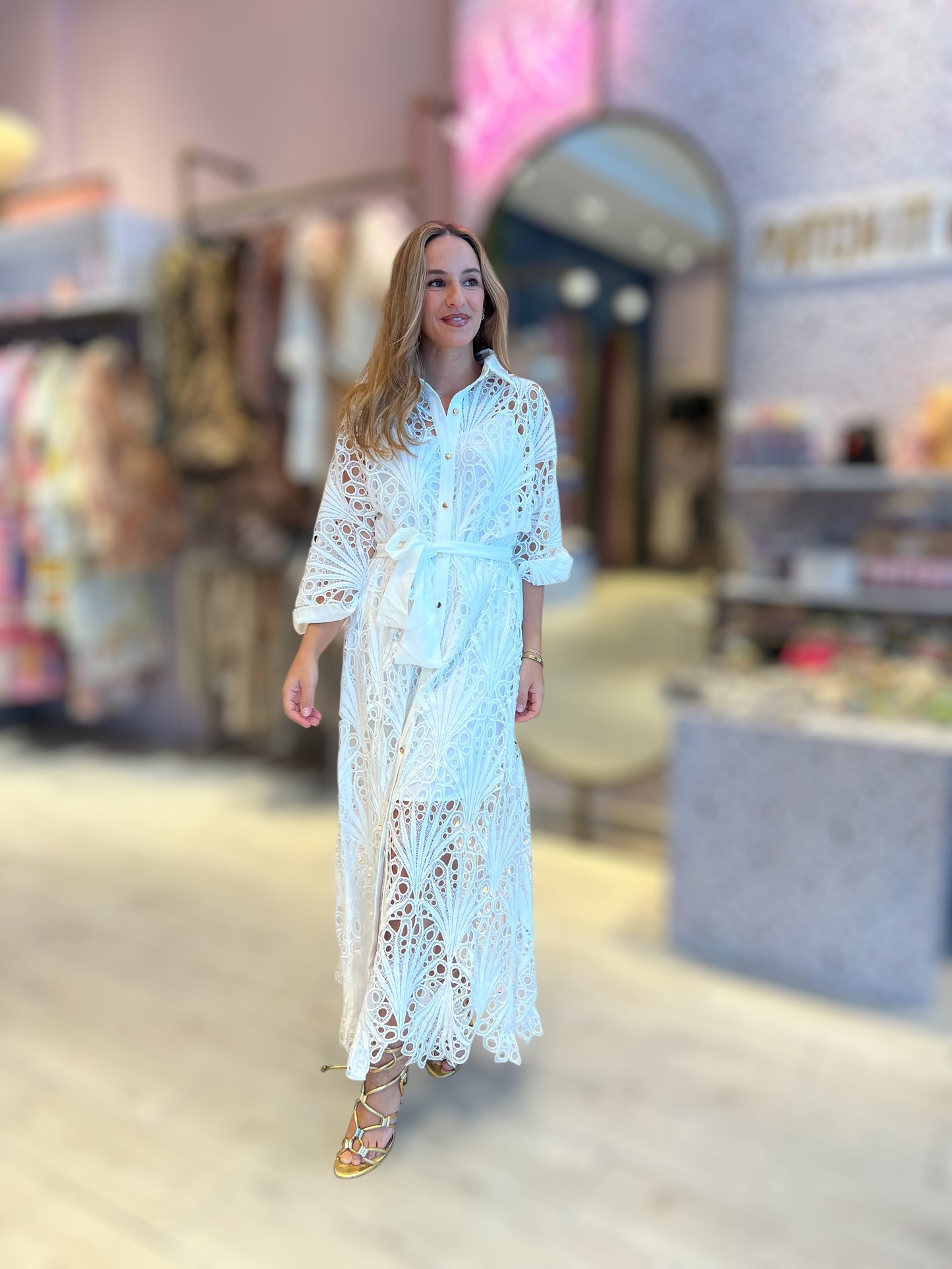 White eyelet Dress