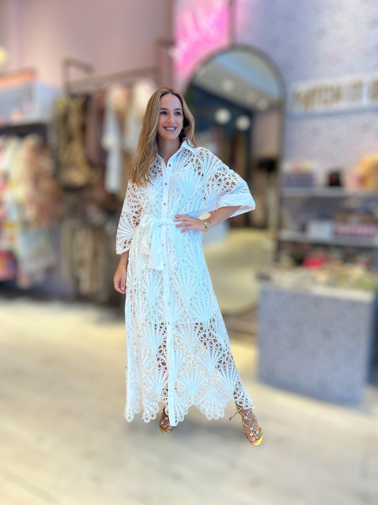 White eyelet Dress