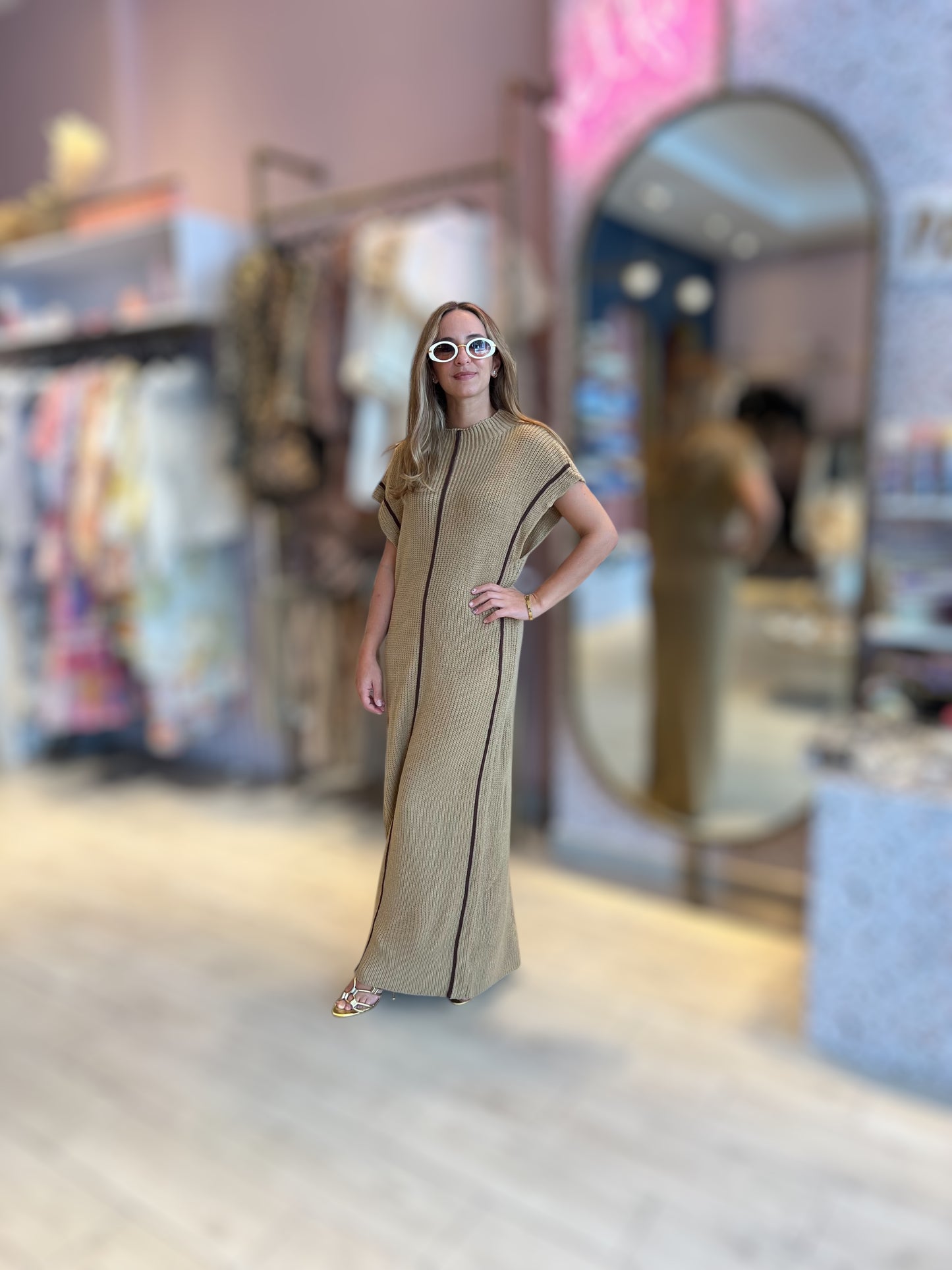 Mockha ribbed dress
