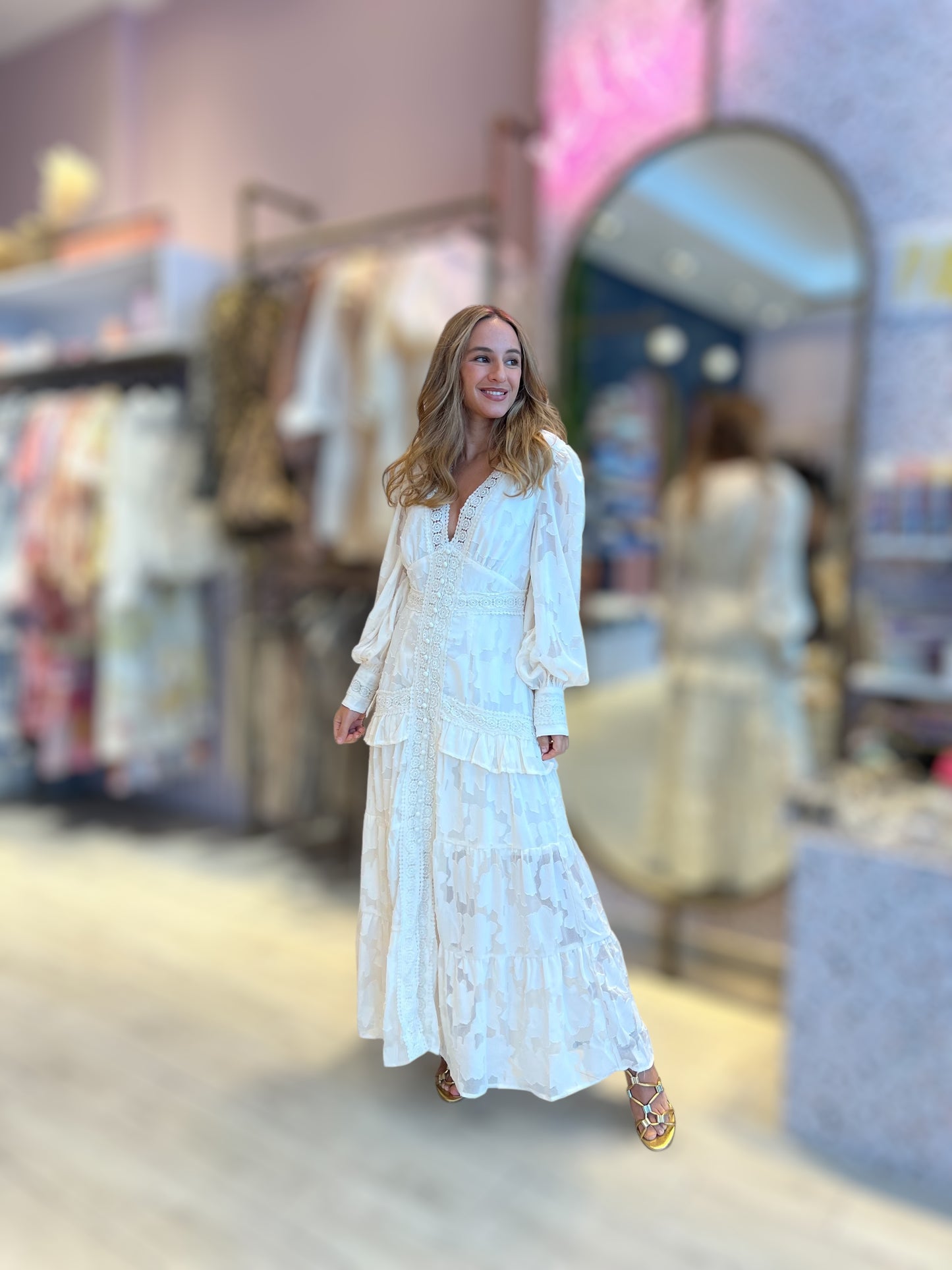 Ivory luxury dress