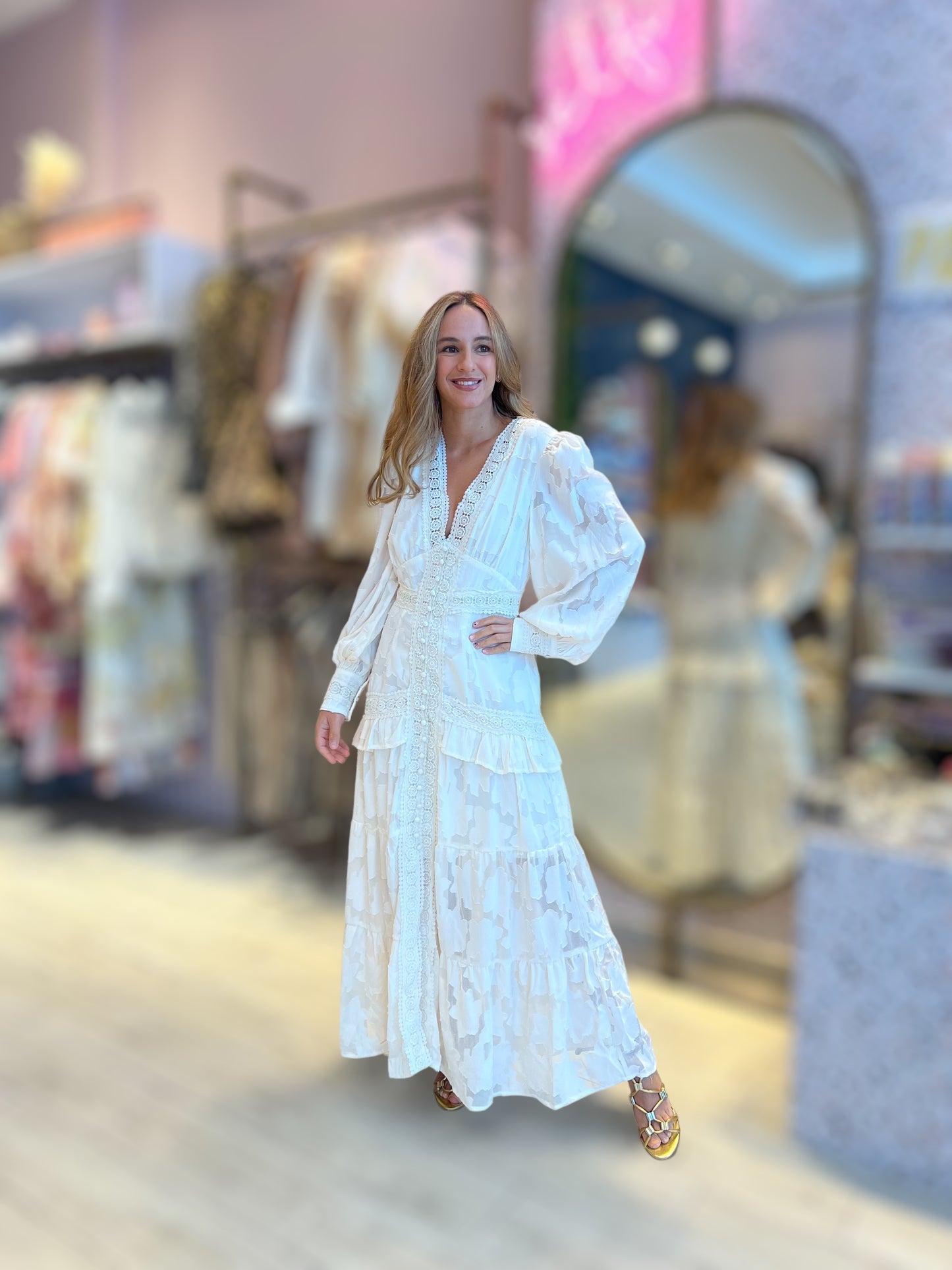 Ivory luxury dress