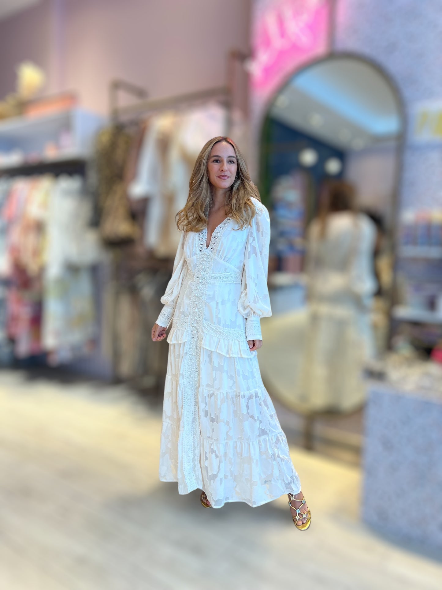 Ivory luxury dress