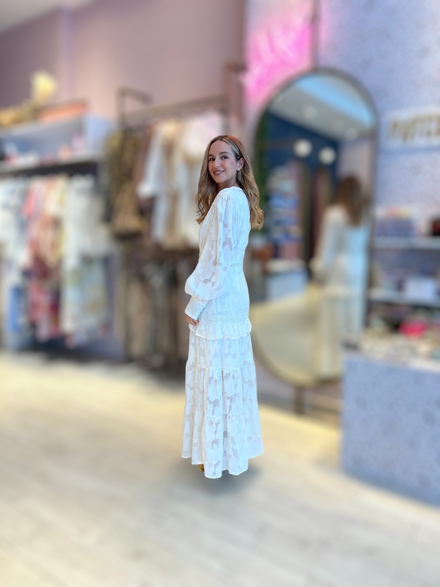 Ivory luxury dress