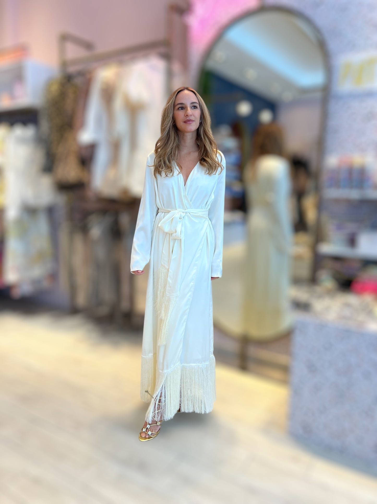 Ivory Fringed Dress