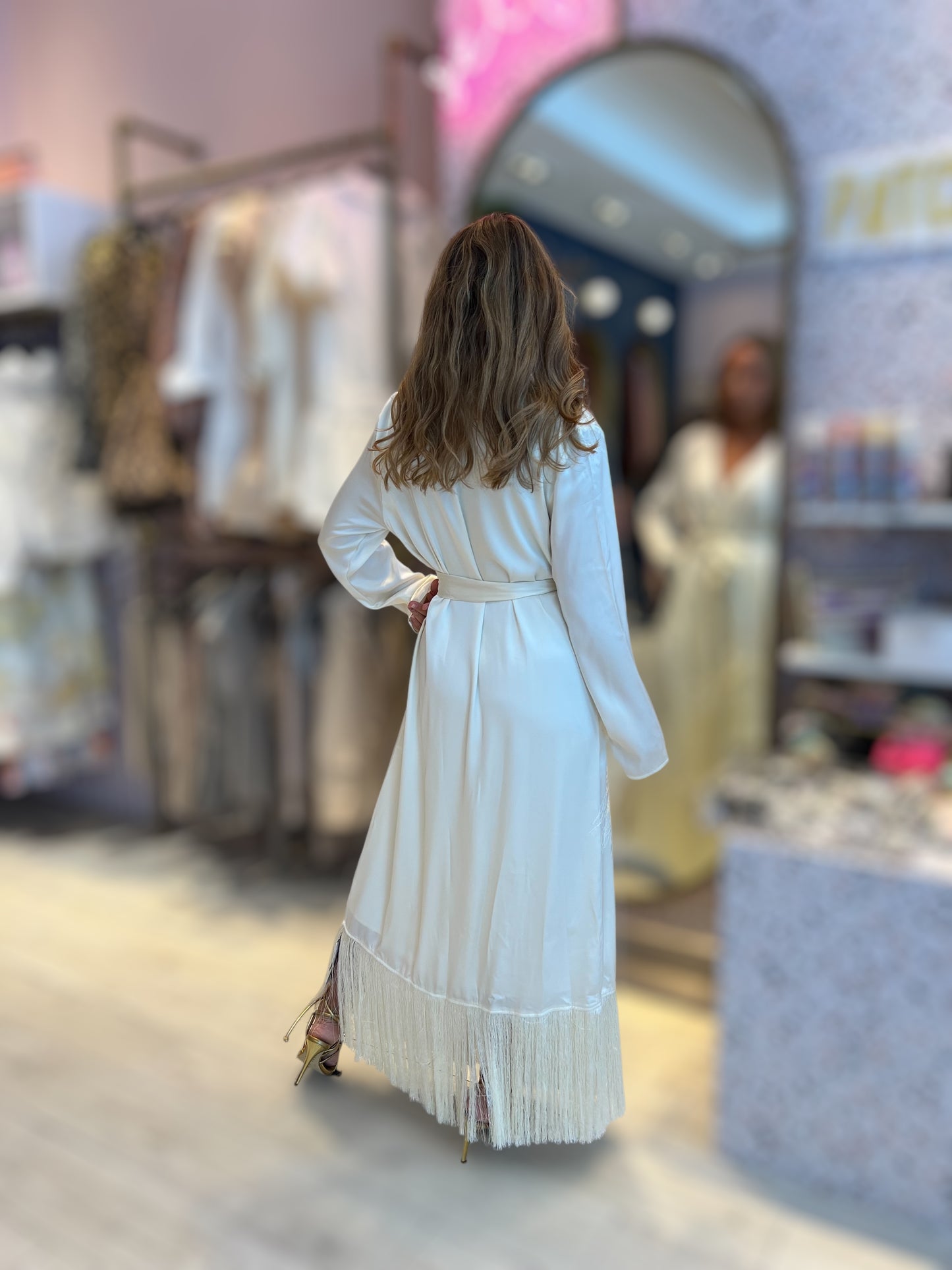 Ivory Fringed Dress