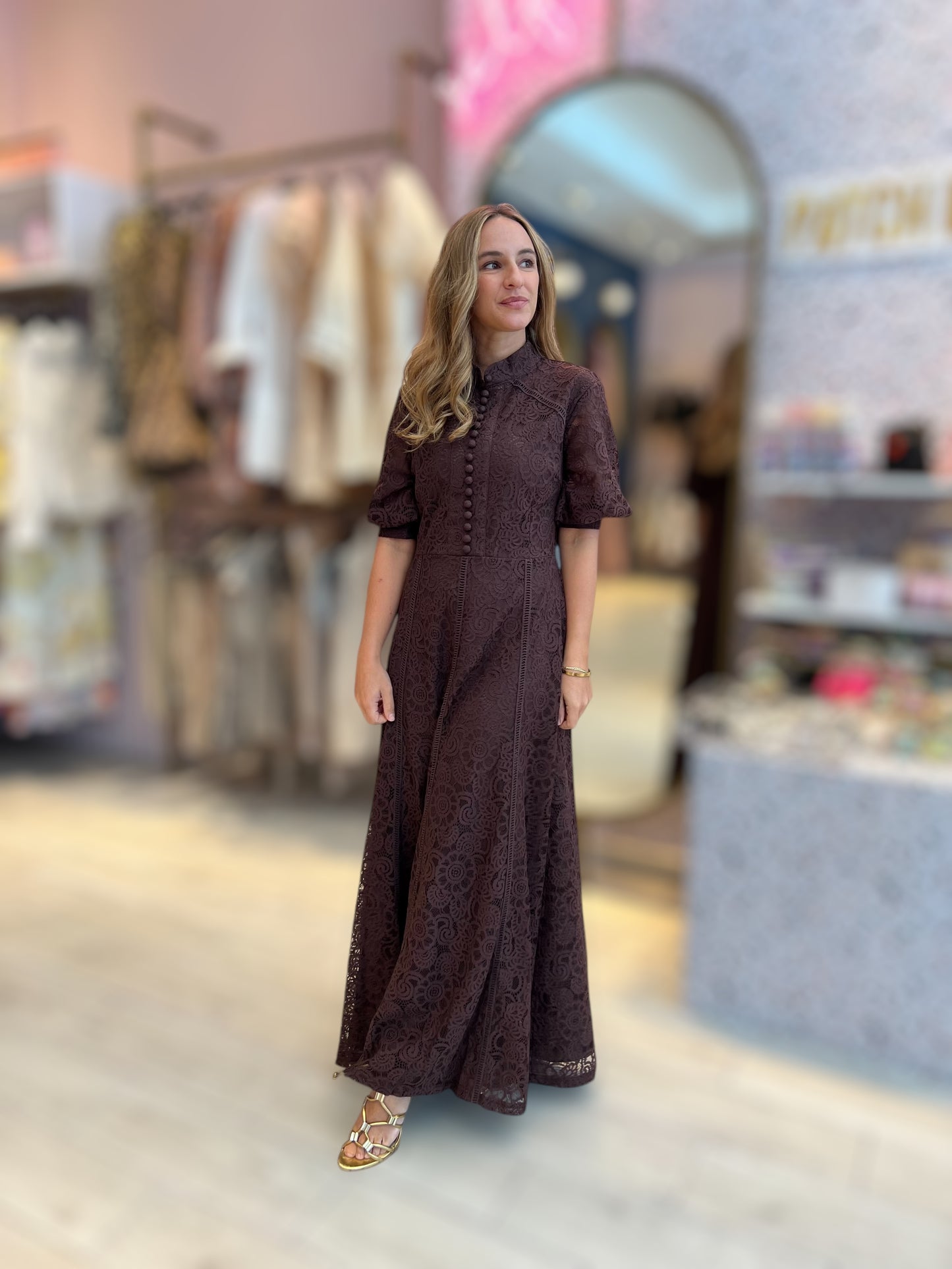 Brown royal dress
