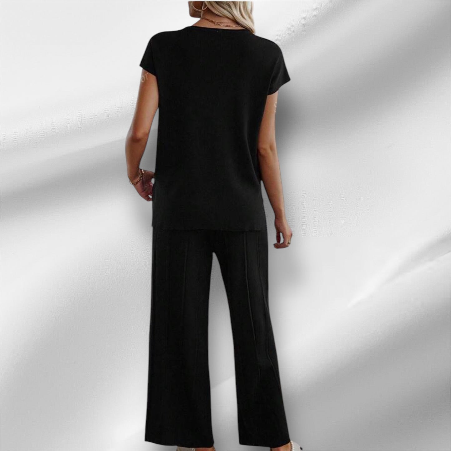 Black Knitted loungewear set 12 mayo