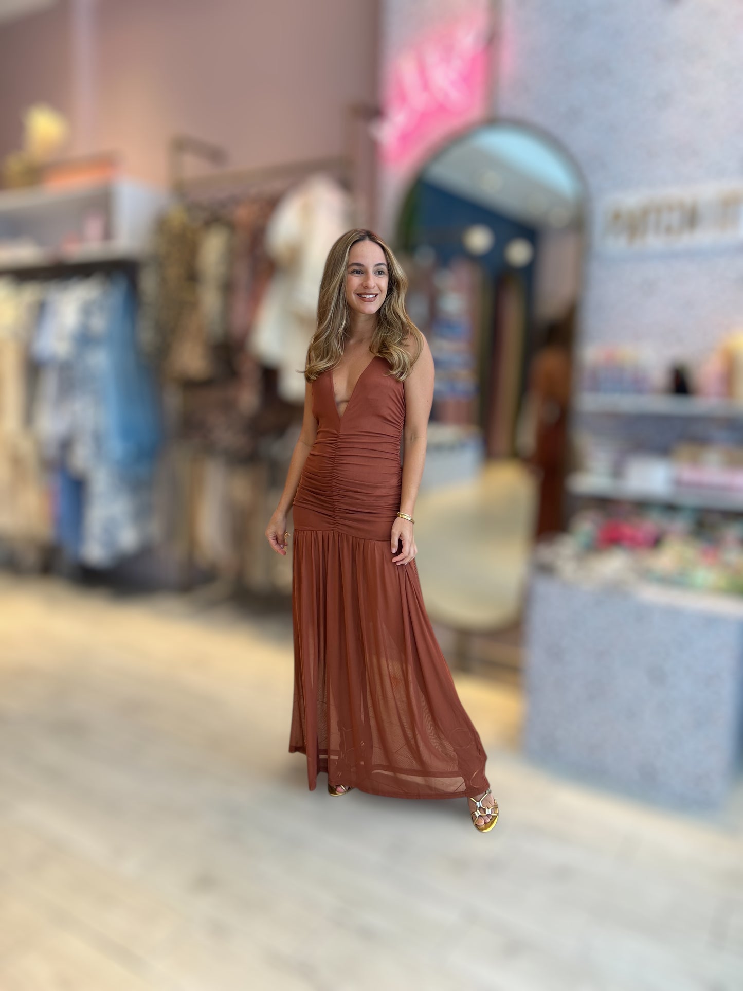 Mockha drapped dress