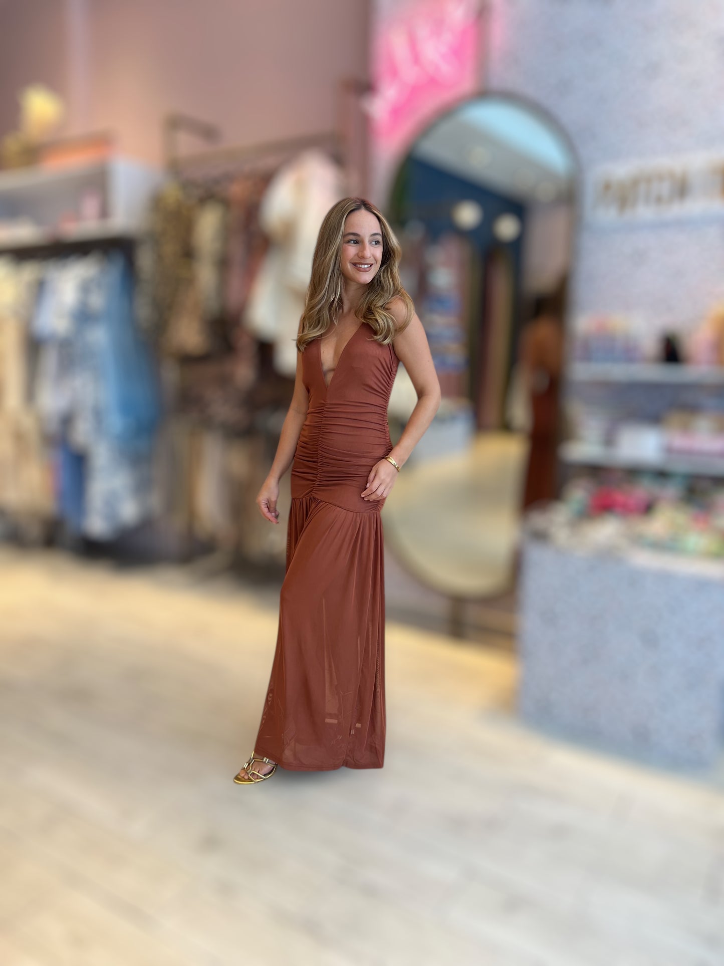 Mockha drapped dress